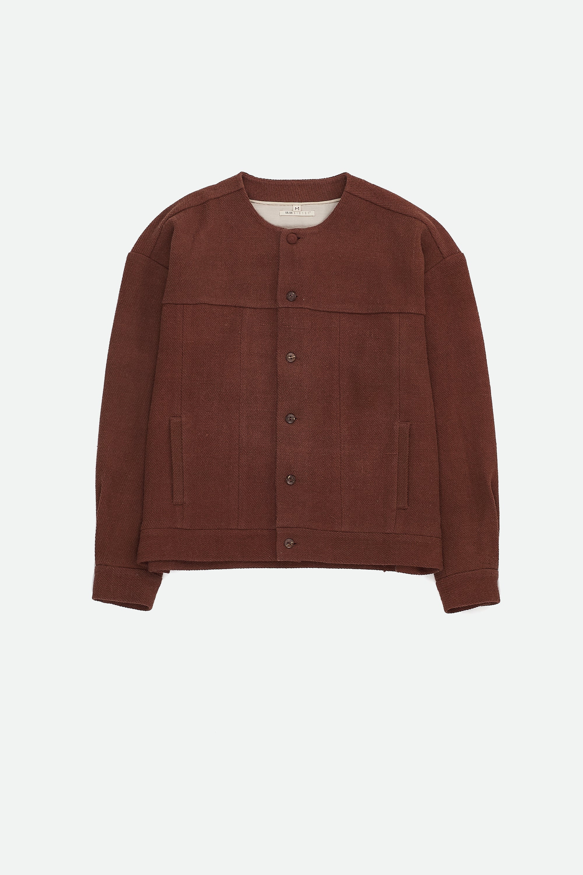 BRICK RED MERINO WOOL JACKET