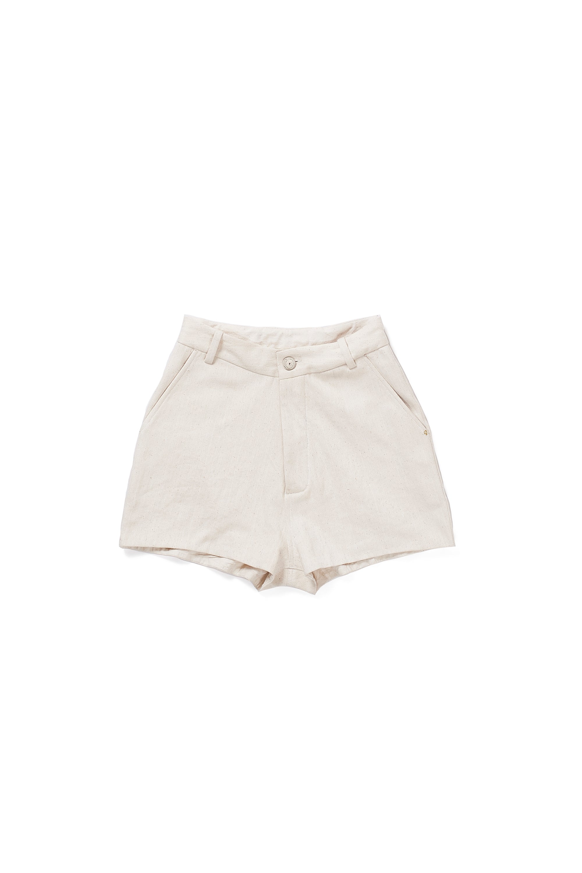 DENIM SHORTS IN ECRU