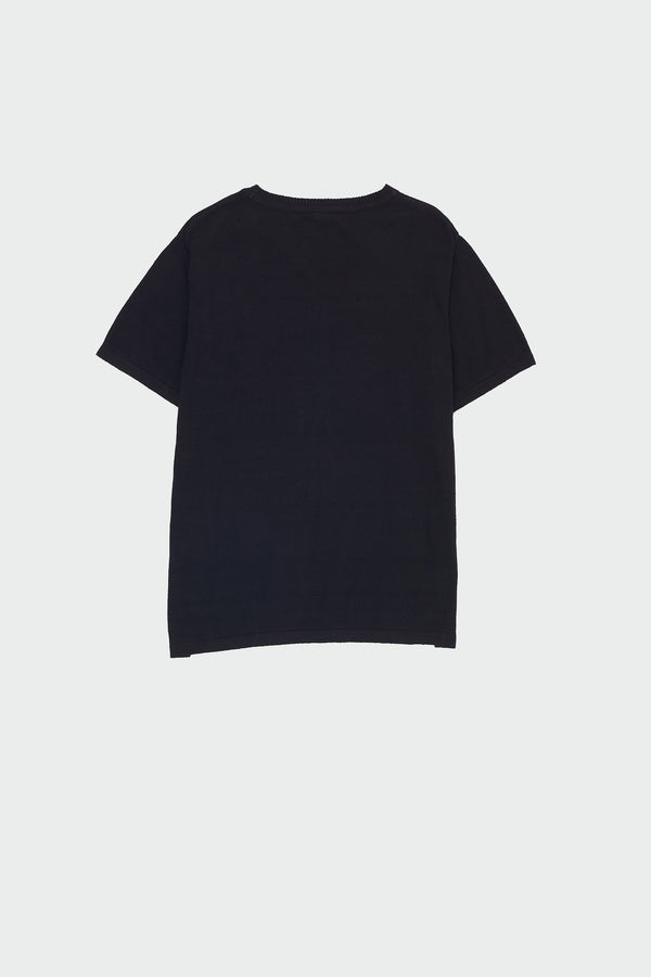 BLACK SOLID ORGANIC HEIRLOOM COTTON T-SHIRT