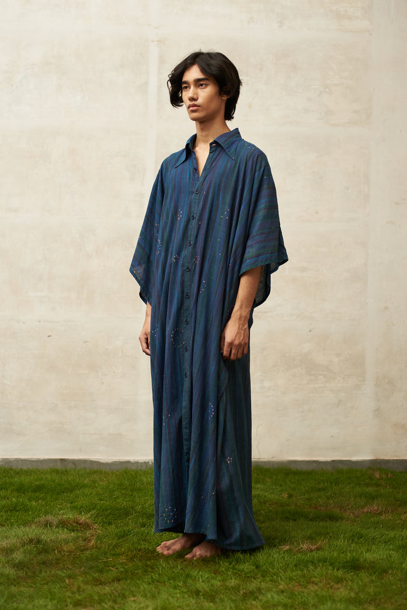 INDIGO STATEMENT BANDHANI KAFTAN DRESS