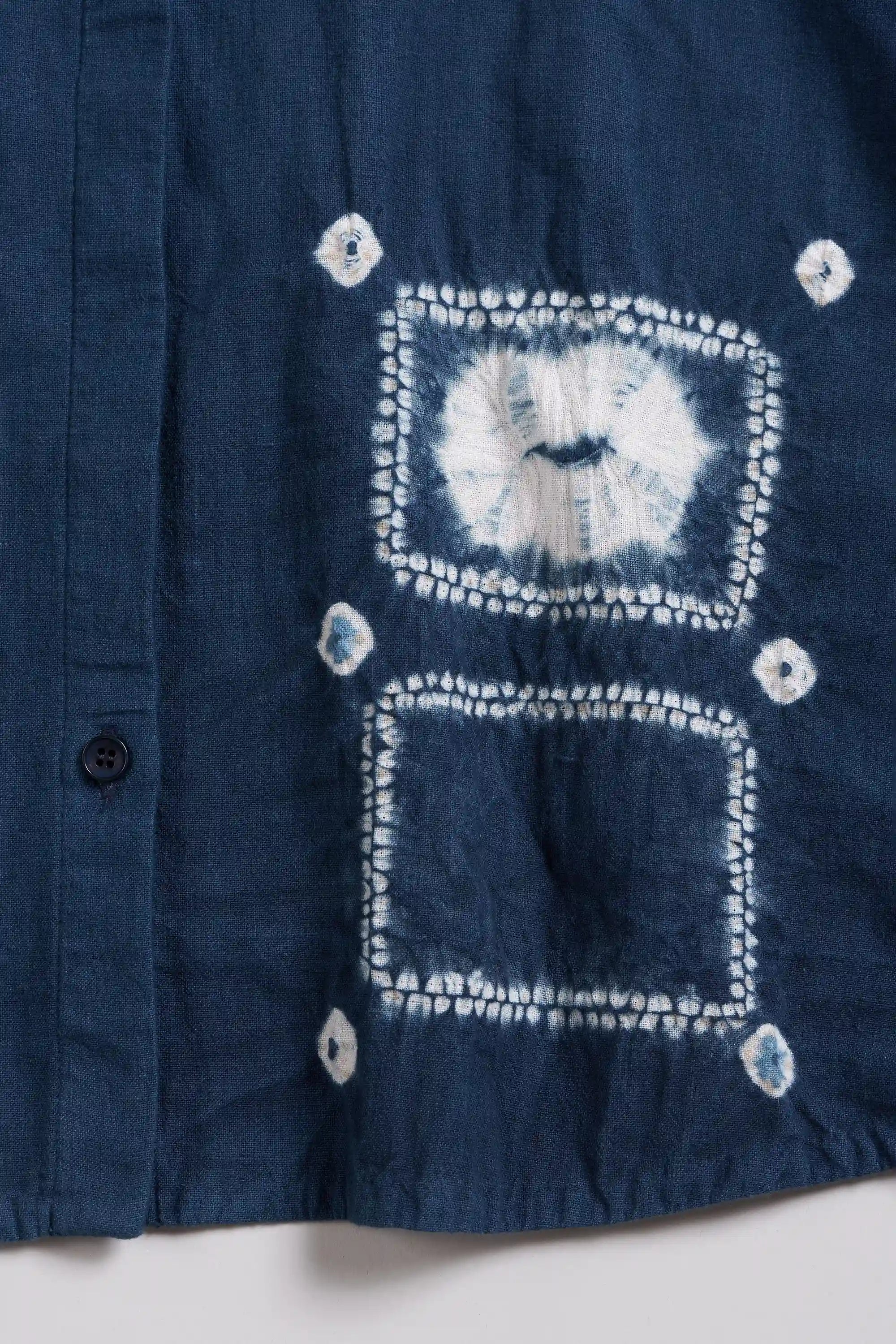 Boxy Shirt with Bandhani And Shibori