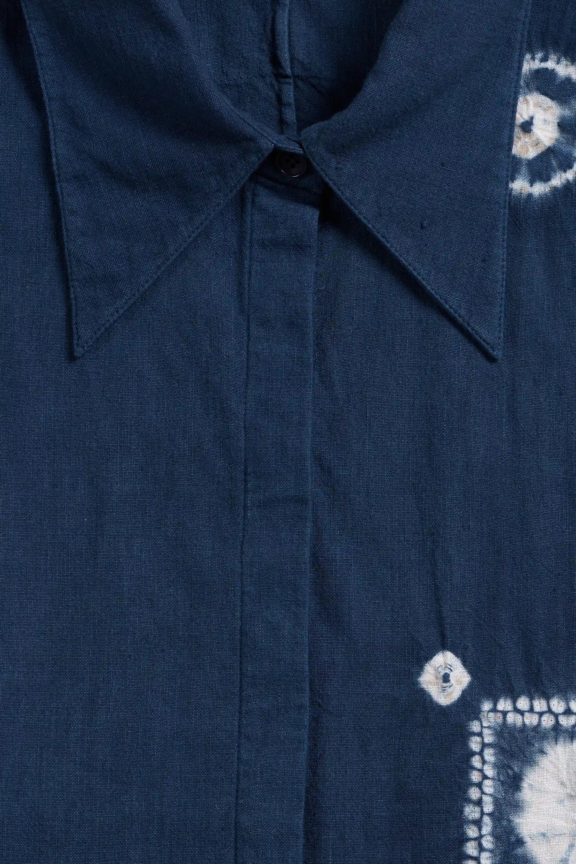 Boxy Shirt with Bandhani And Shibori