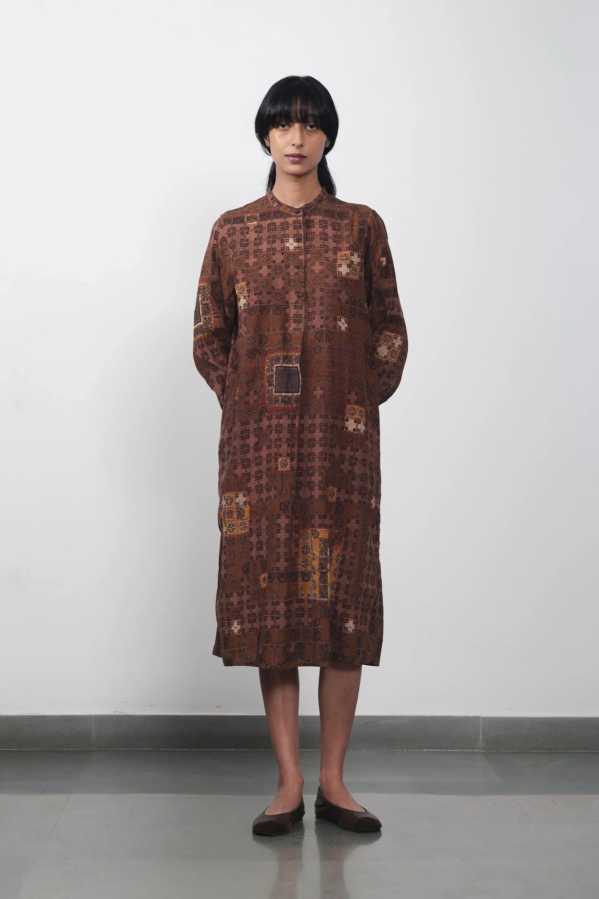 Chettinad Inspired Dress with Shibori