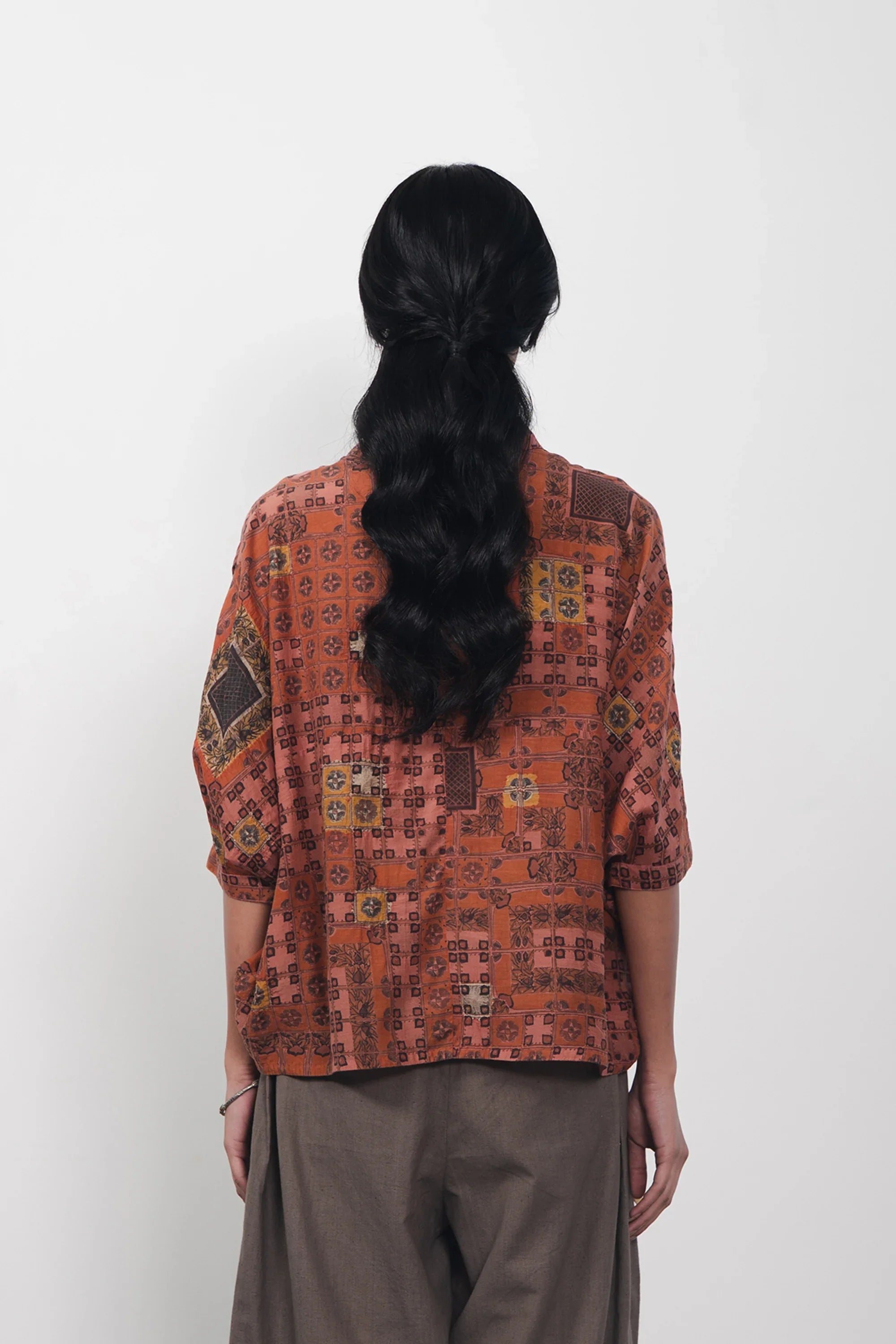 Chettinad Inspired Shirt in French Rose