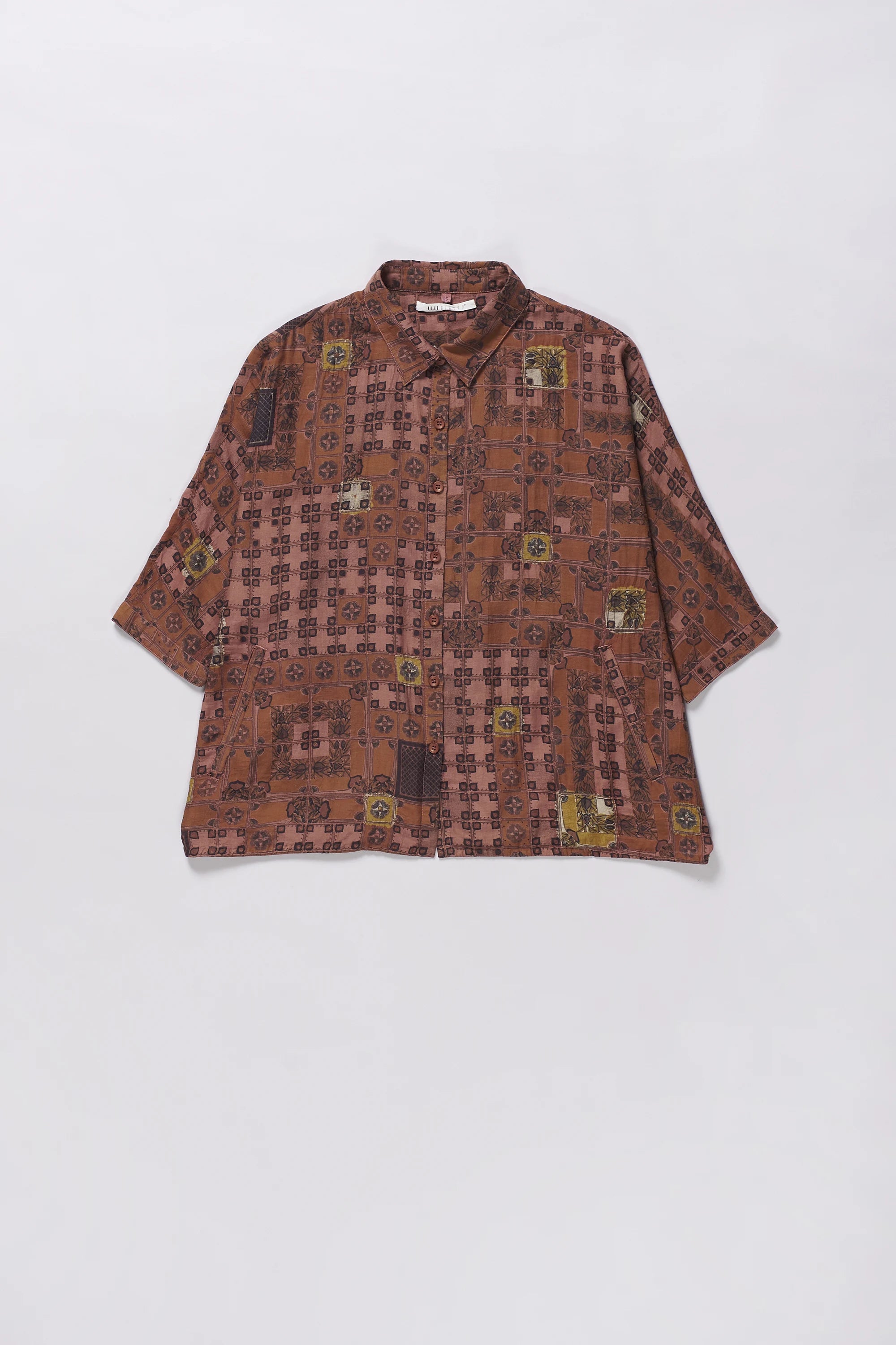 Chettinad Inspired Shirt in French Rose