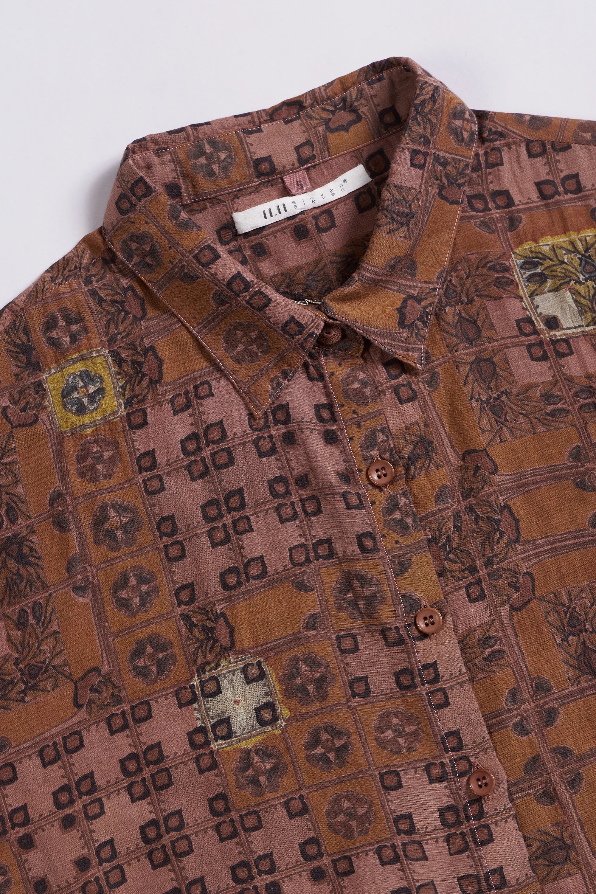 Chettinad Inspired Shirt in French Rose