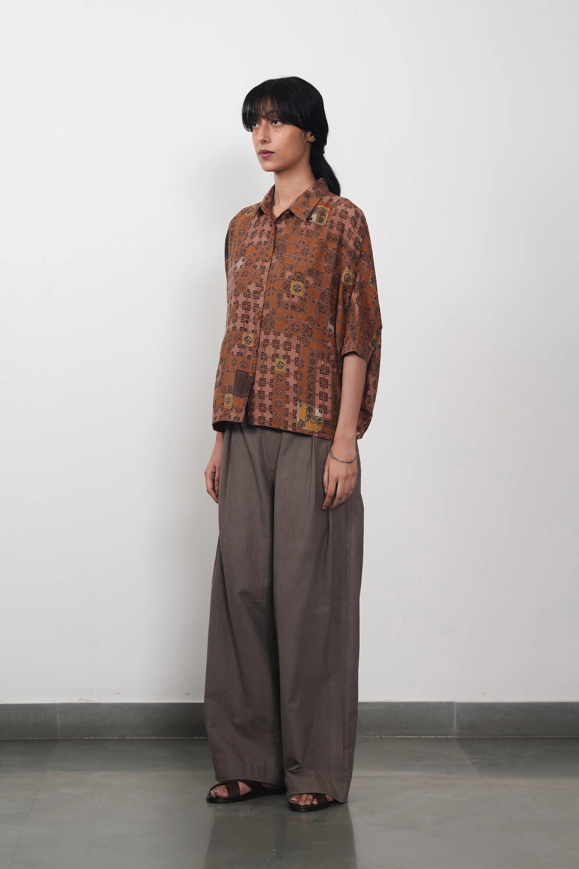 Chettinad Inspired Shirt in French Rose