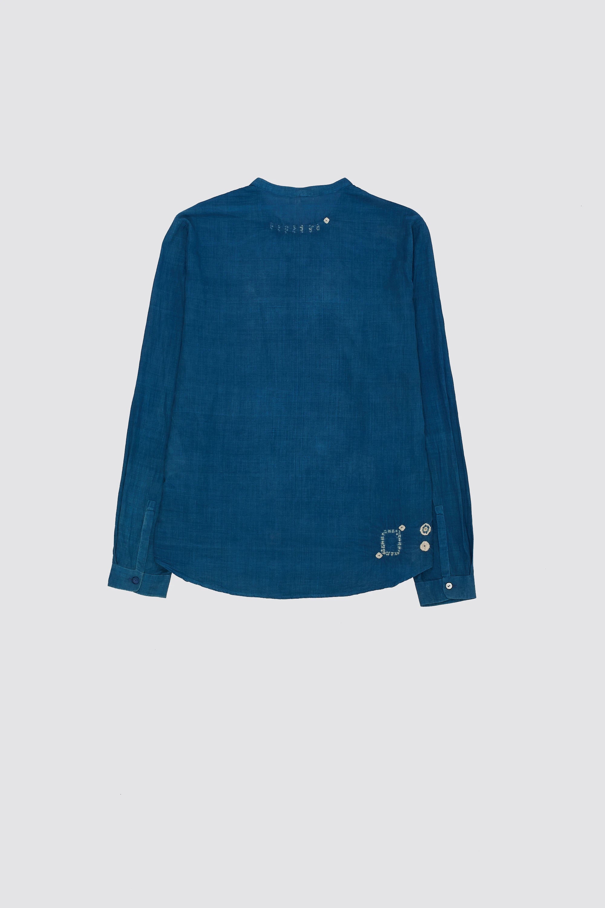 Men's Shibori Shirt in Medium Indigo
