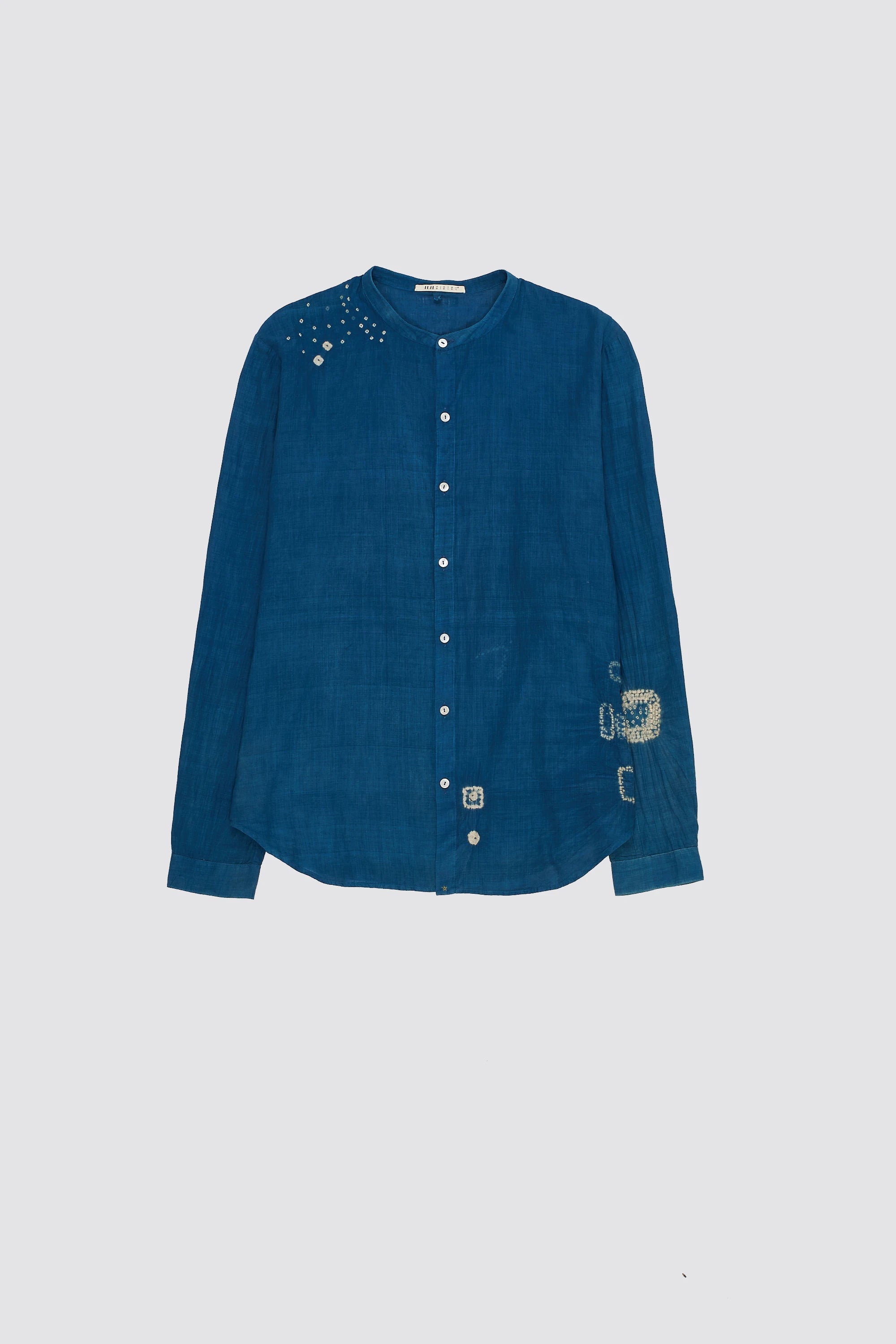Men's Shibori Shirt in Medium Indigo