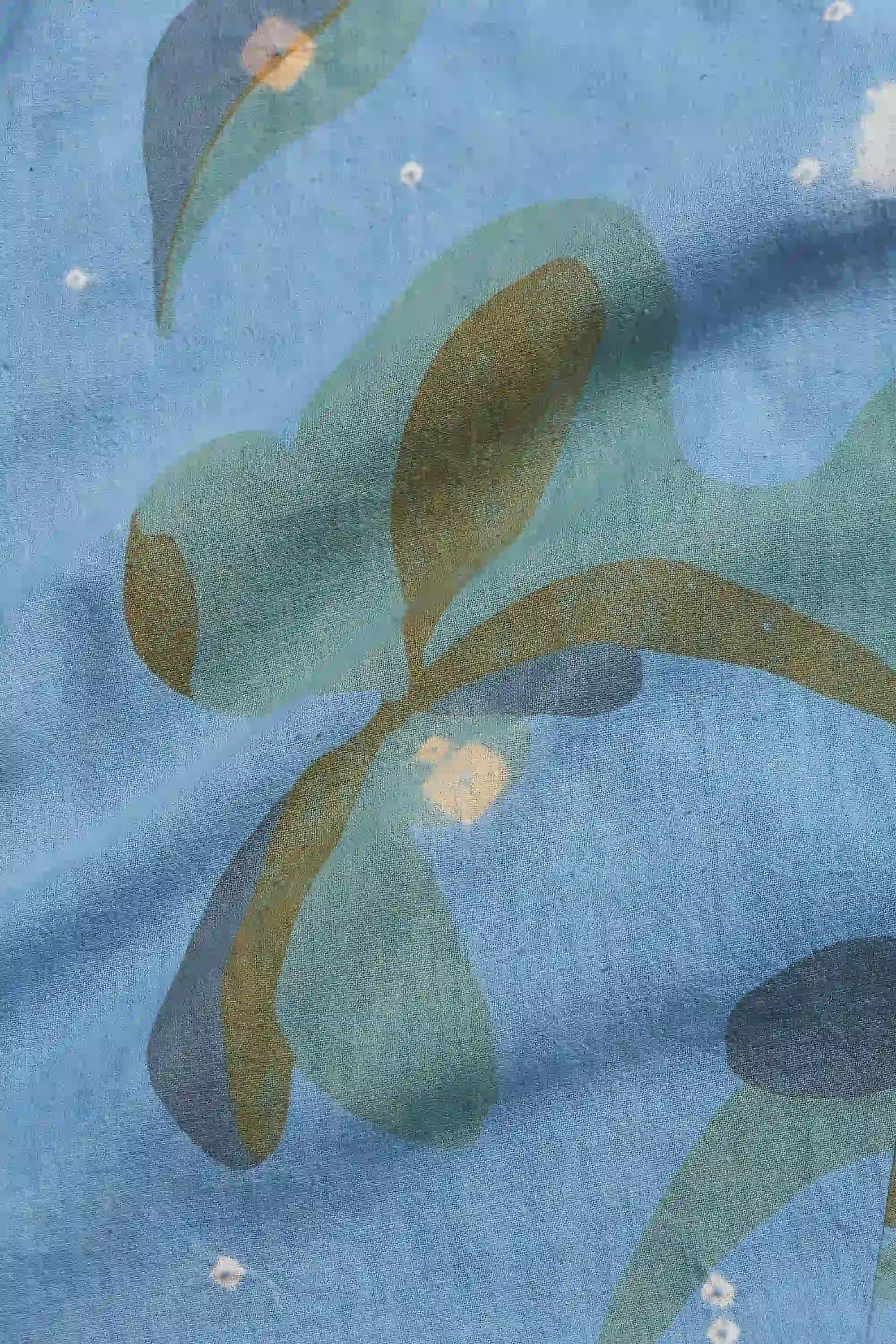 Fabric close-up with screen print