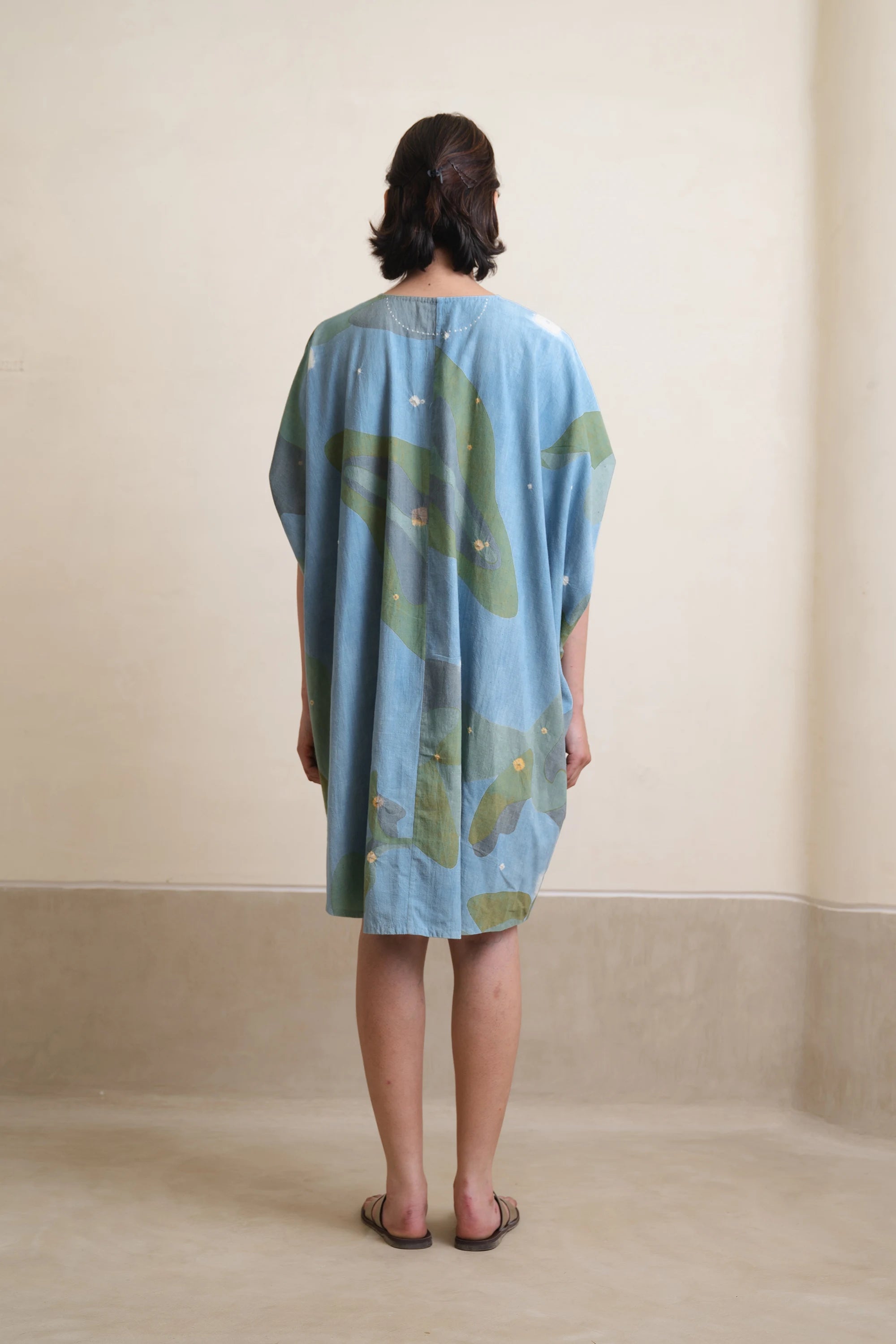 Sky Indigo Drape Dress