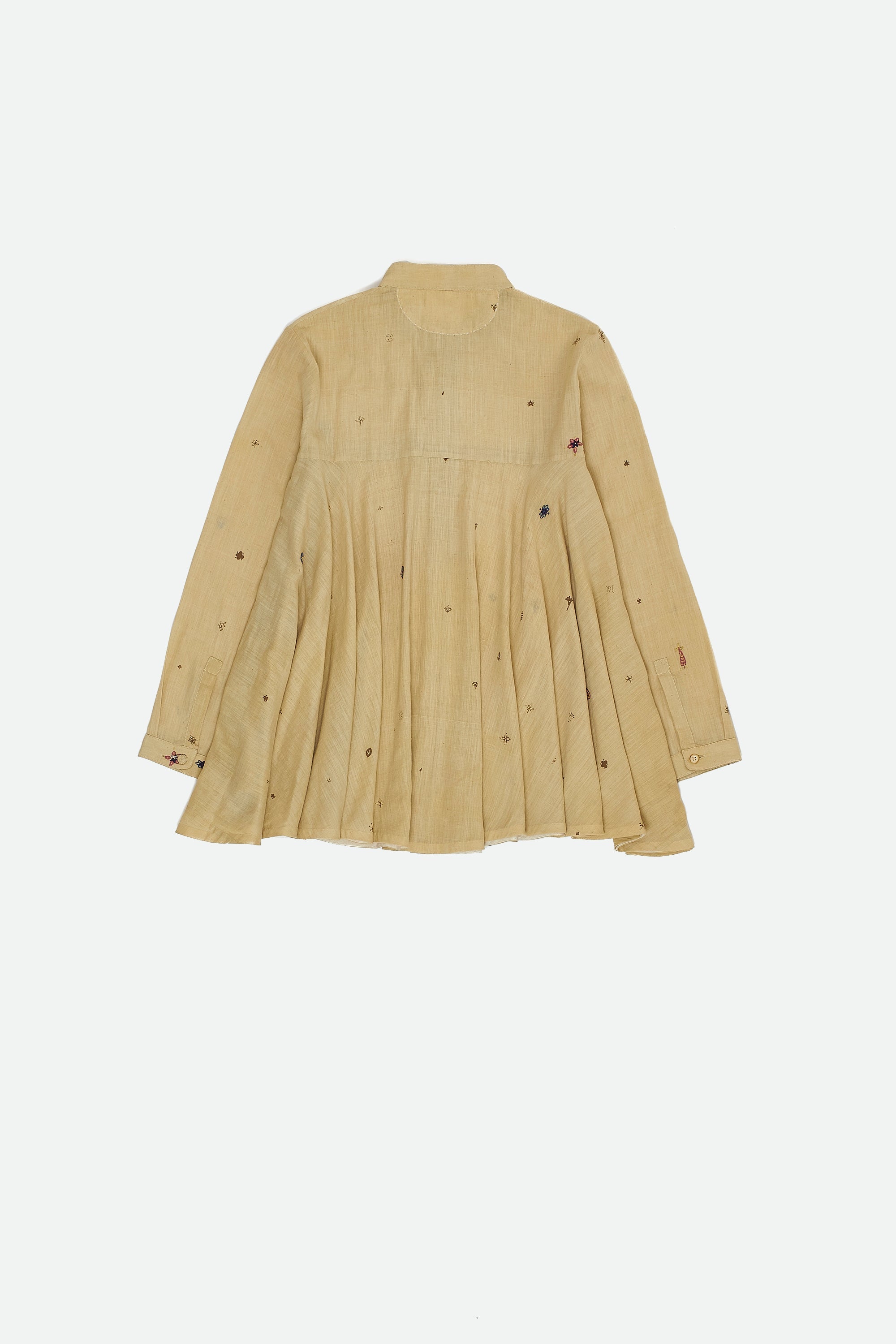 WHISKEY GOLD COTTON SILK DRESS