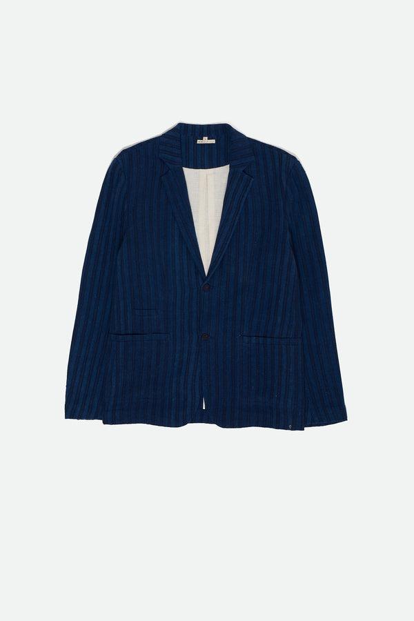 INDIGO OVERSIZED YARN DYED JACKET