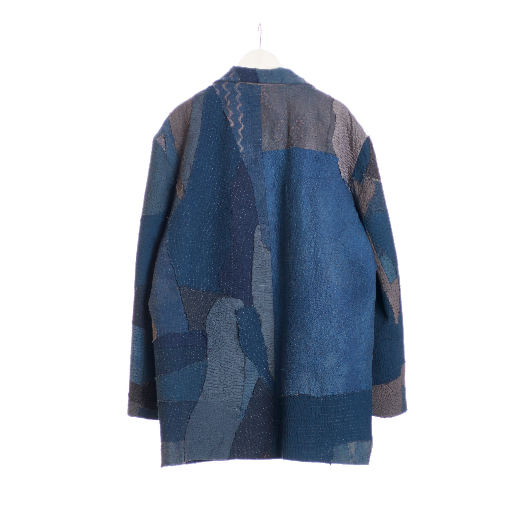 INDIGO BLACK QUILTED PATCHWORK JACKET