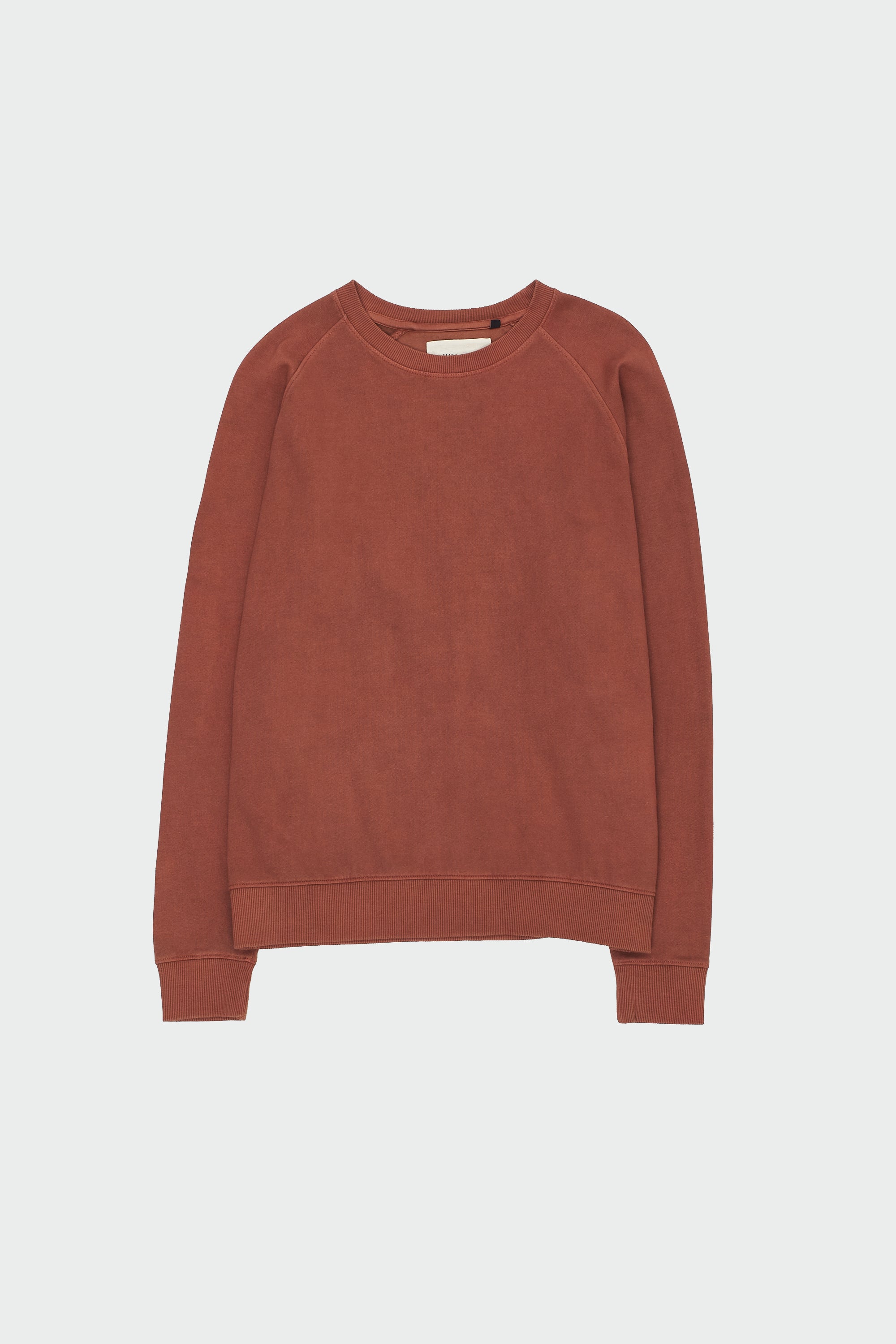 BRICK RED SOLID UNISEX ORGANIC COTTON SWEATSHIRT