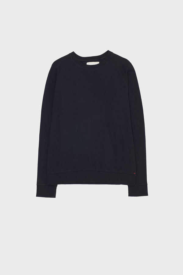 BLACK SOLID UNGENDERED ORGANIC COTTON SWEATSHIRT