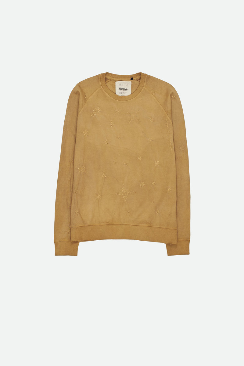 FLAXEN YELLOW BANDHANI COTTON SWEATSHIRT