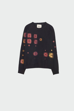 MULTI-COLOURED SHIBORI ORGANIC COTTON SWEATSHIRT