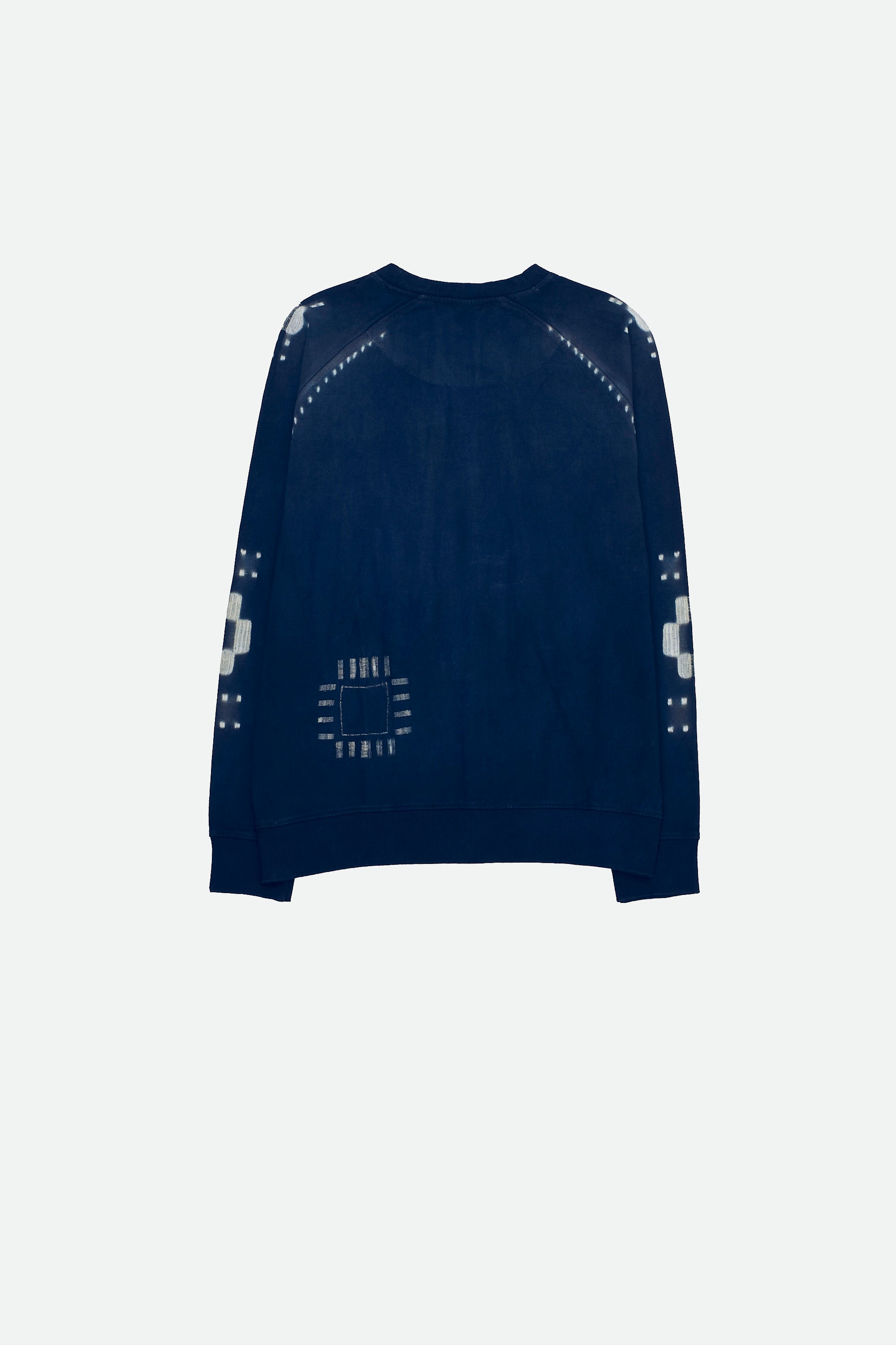 MEDIUM INDIGO COTTON SHIBORI SWEATSHIRT