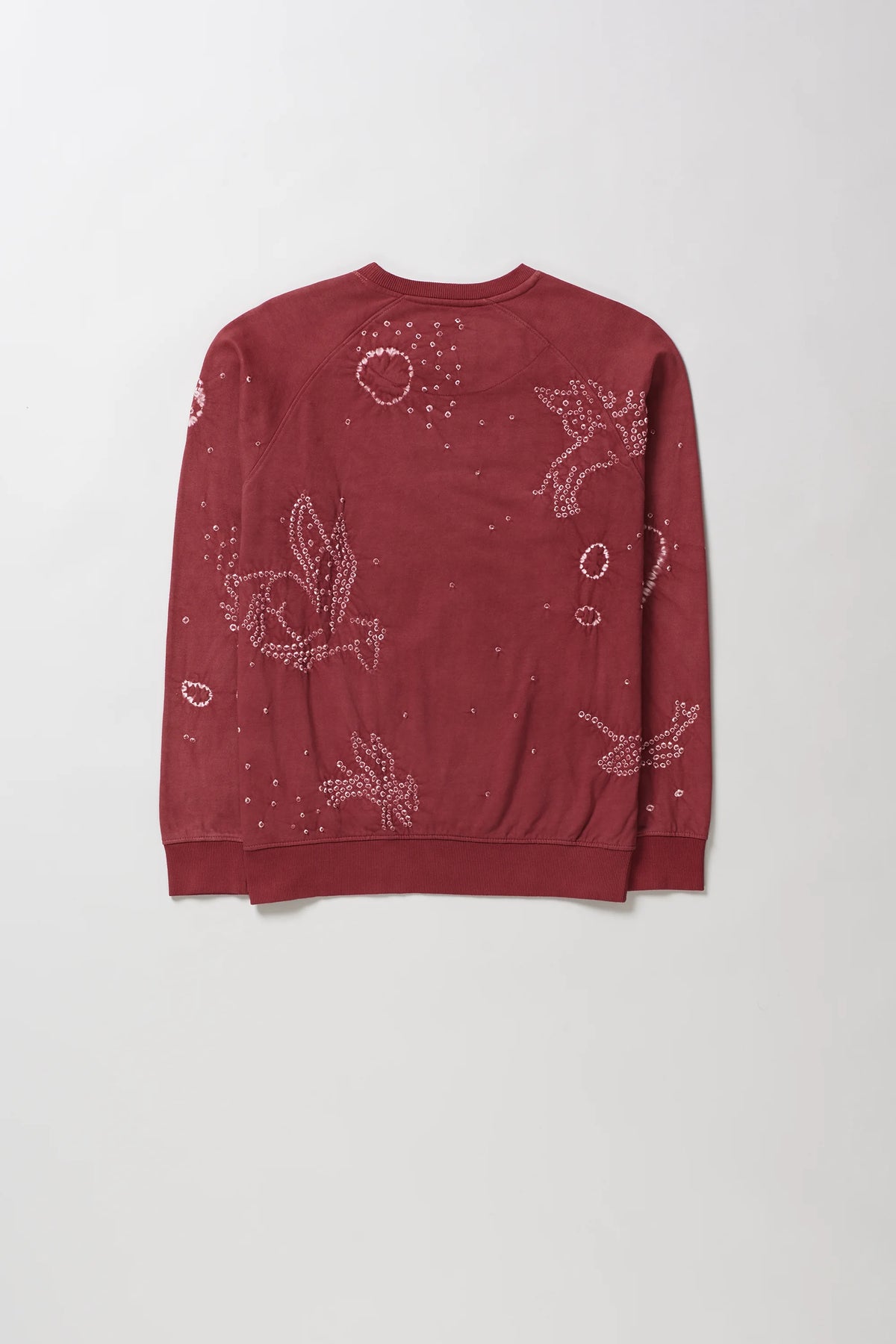 Crimson Pink Organic Cotton Bandhani Sweatshirt