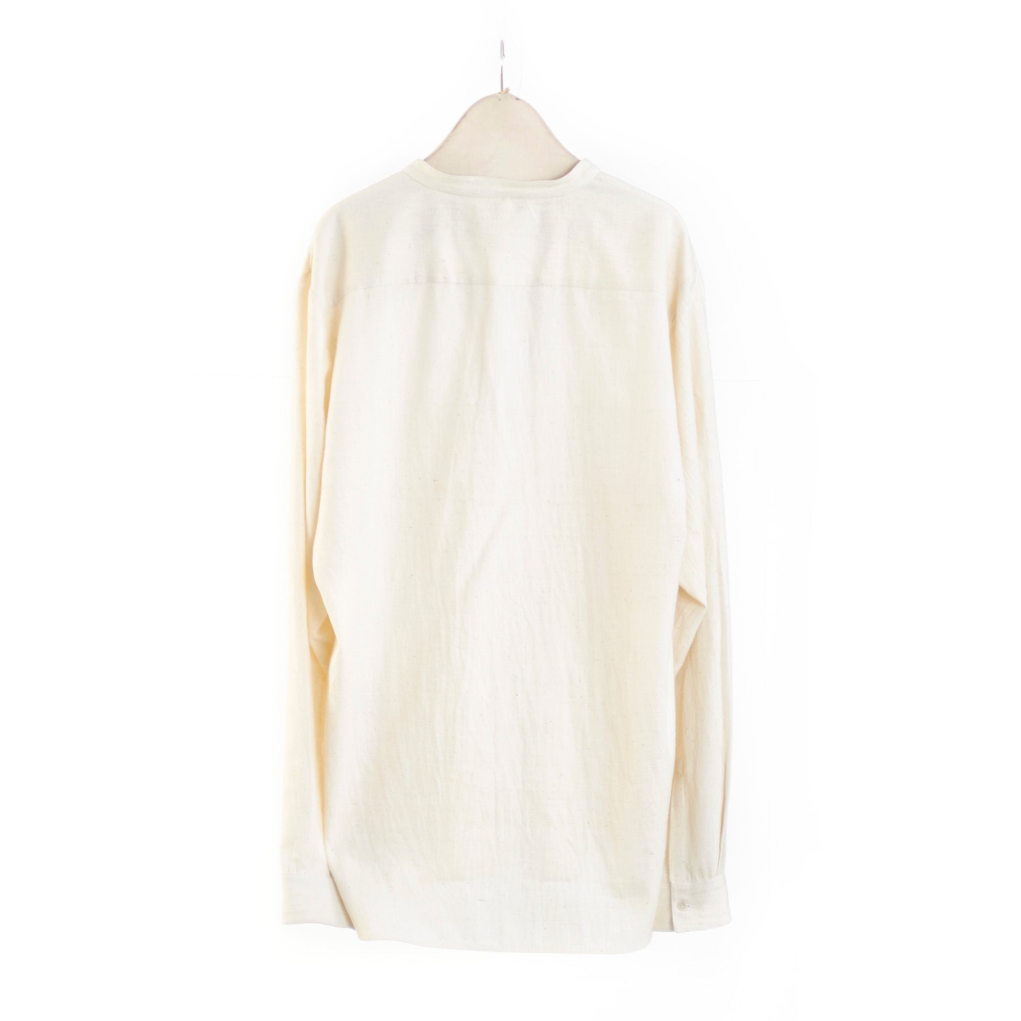 Mens Shirt in Undyed Handspun Cotton