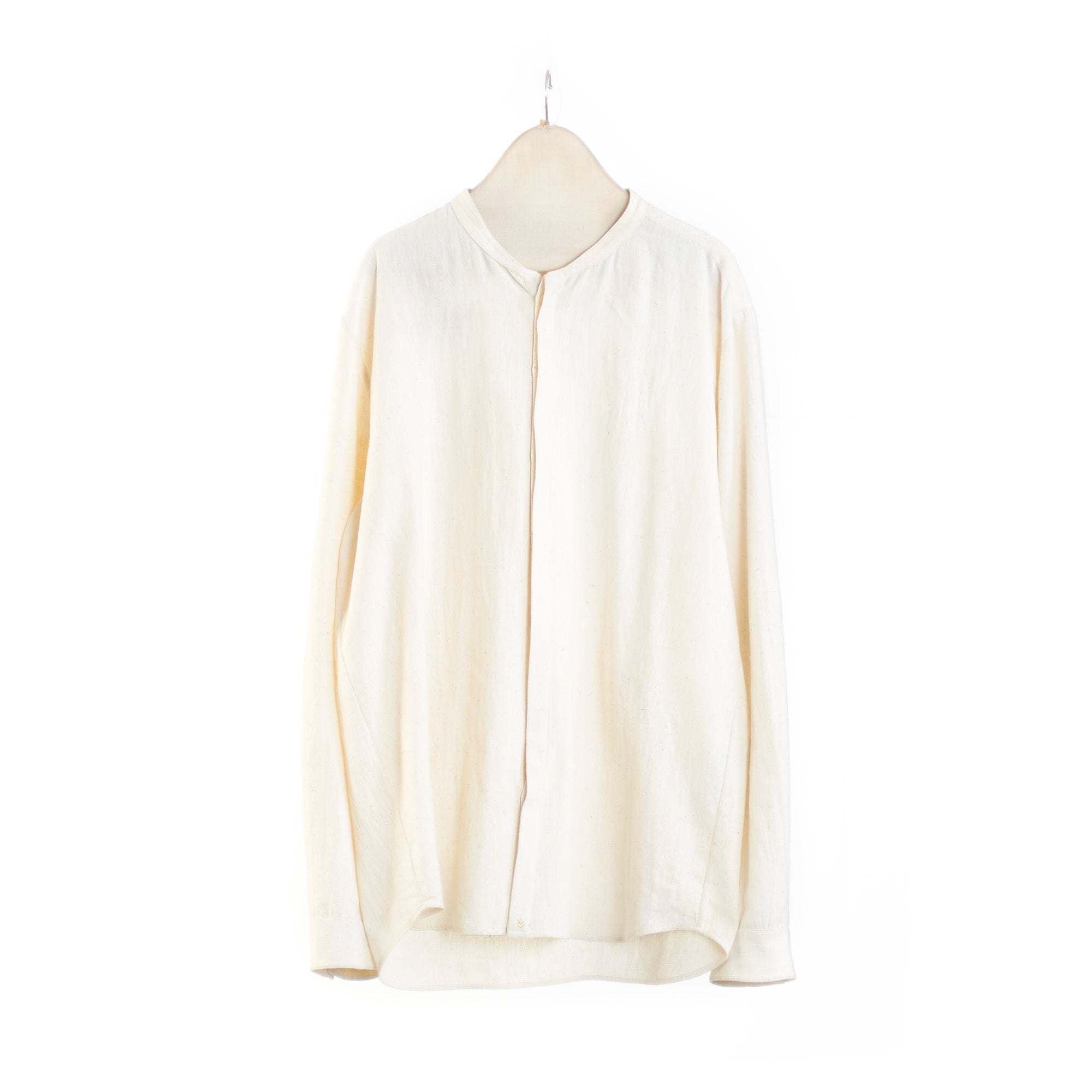 Mens Shirt in Undyed Handspun Cotton