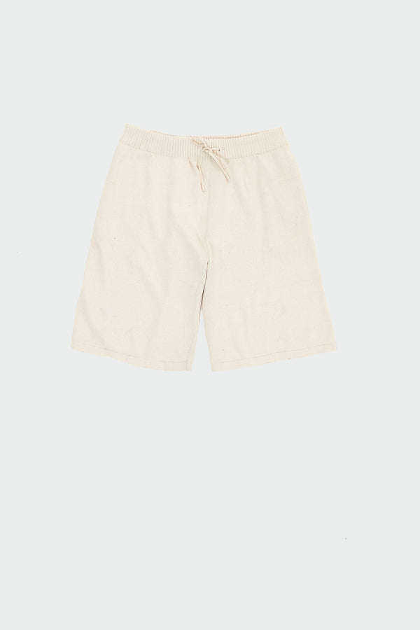 UNDYED KNITTED COTTON SHORTS