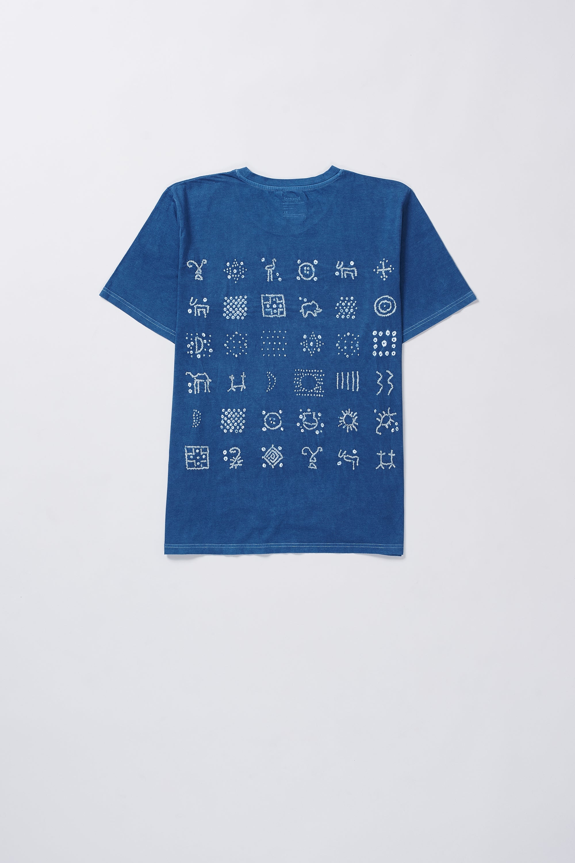 MEDIUM INDIGO T-SHIRT CRAFTED WITH BANDHANI