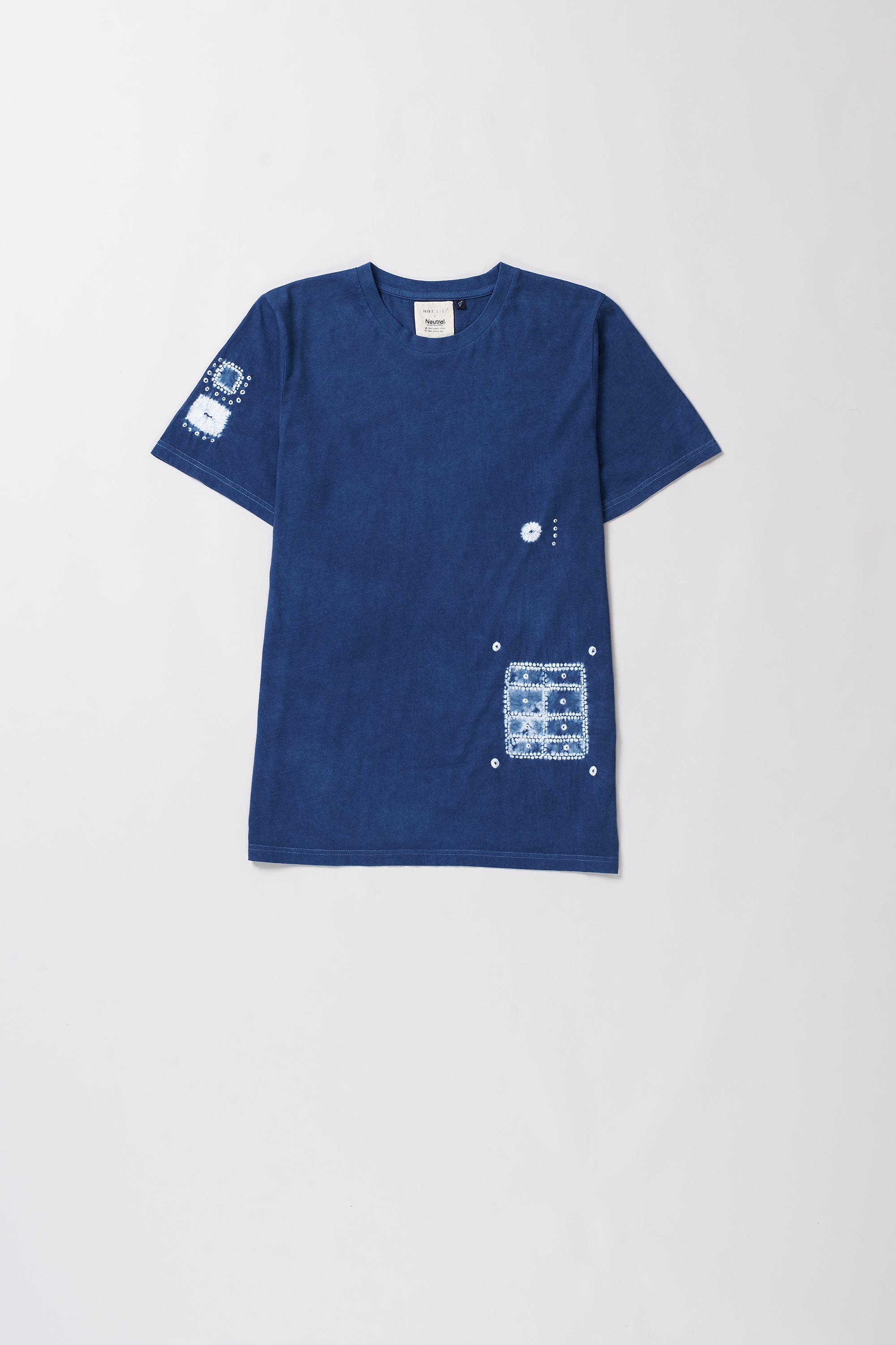 INDIGO SHIBORI COTTON T-SHIRT
