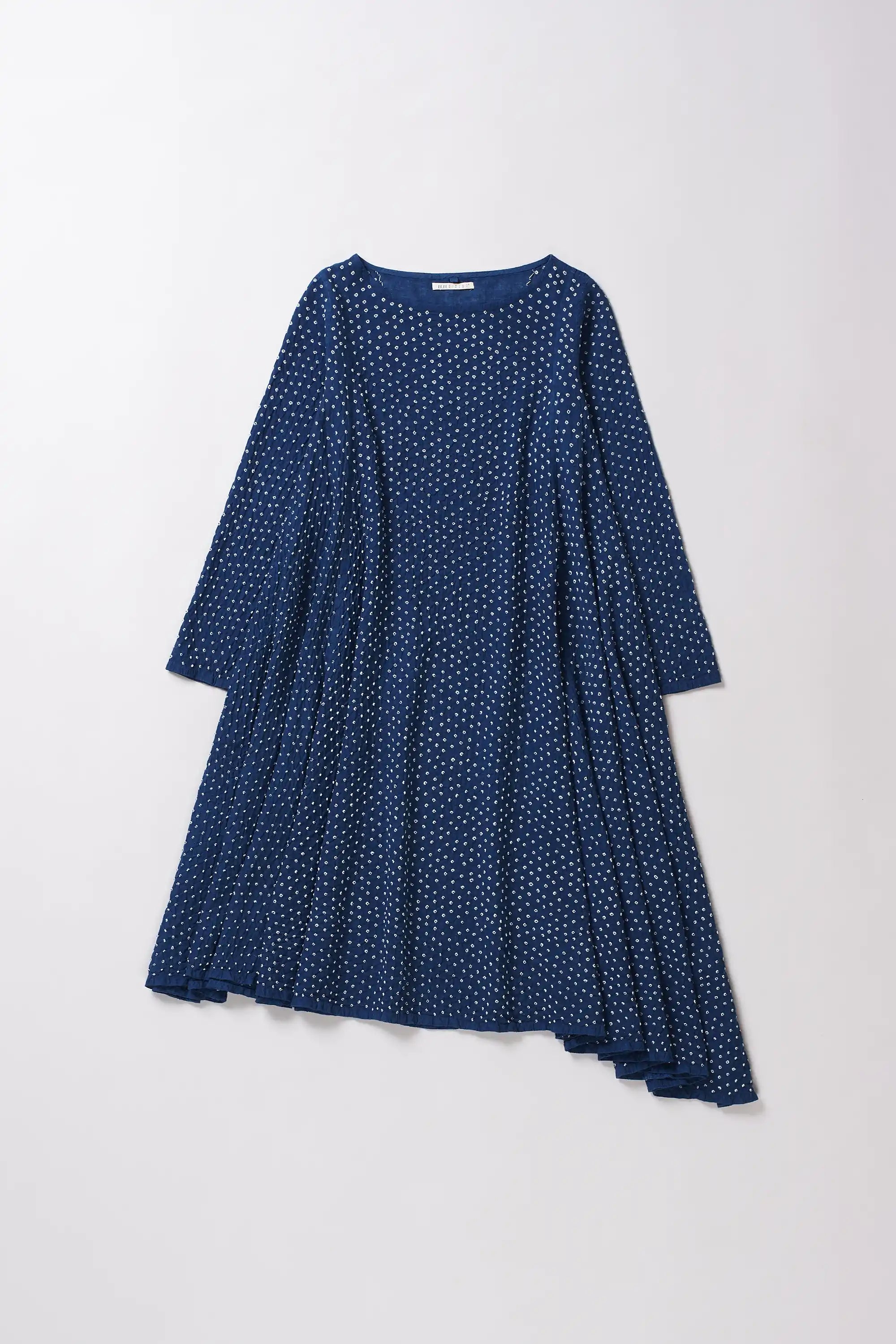 Medium indigo bandhani dress