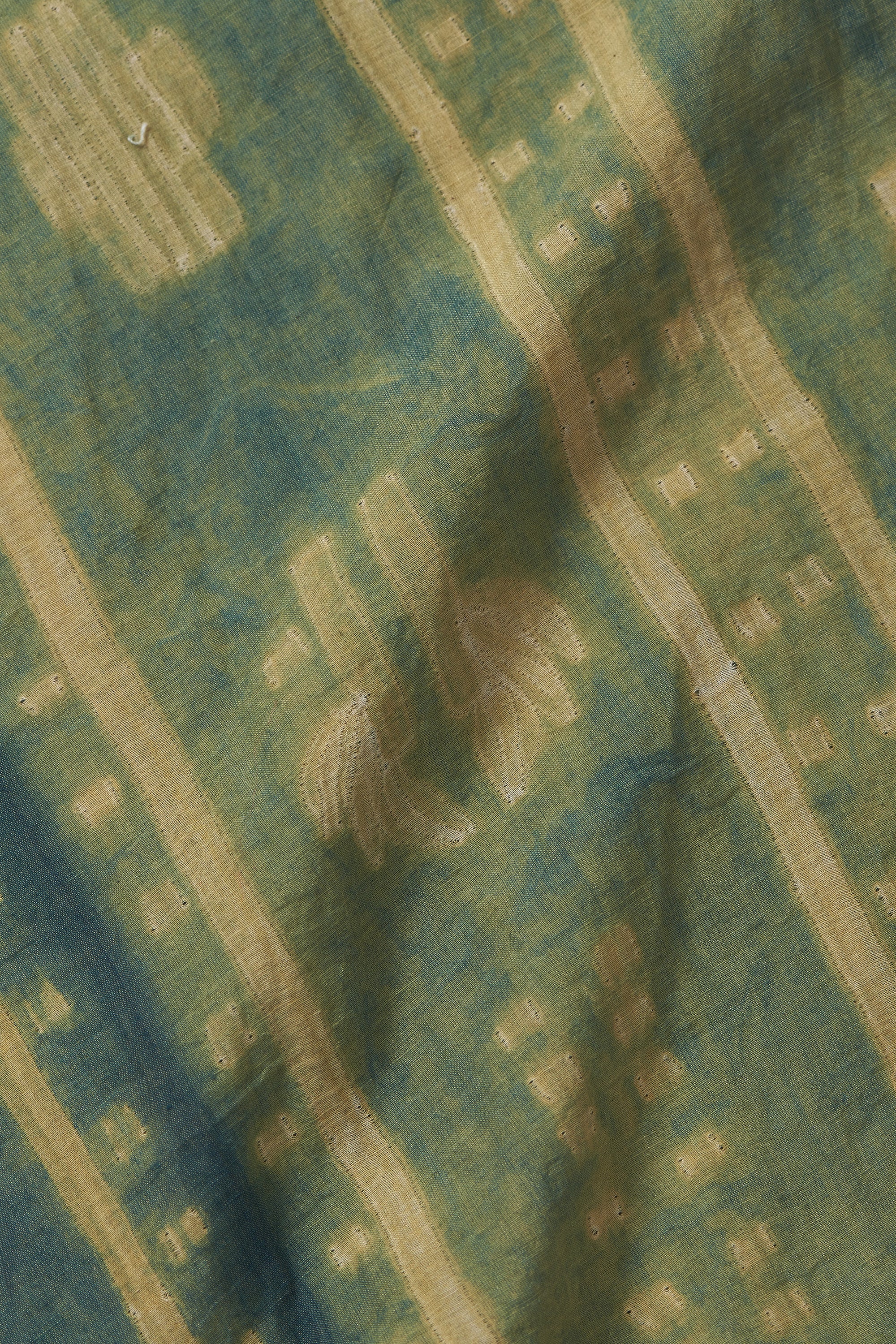 BOTTLE GREEN SHIBORI BLOCK PRINT WOMEN DRESS