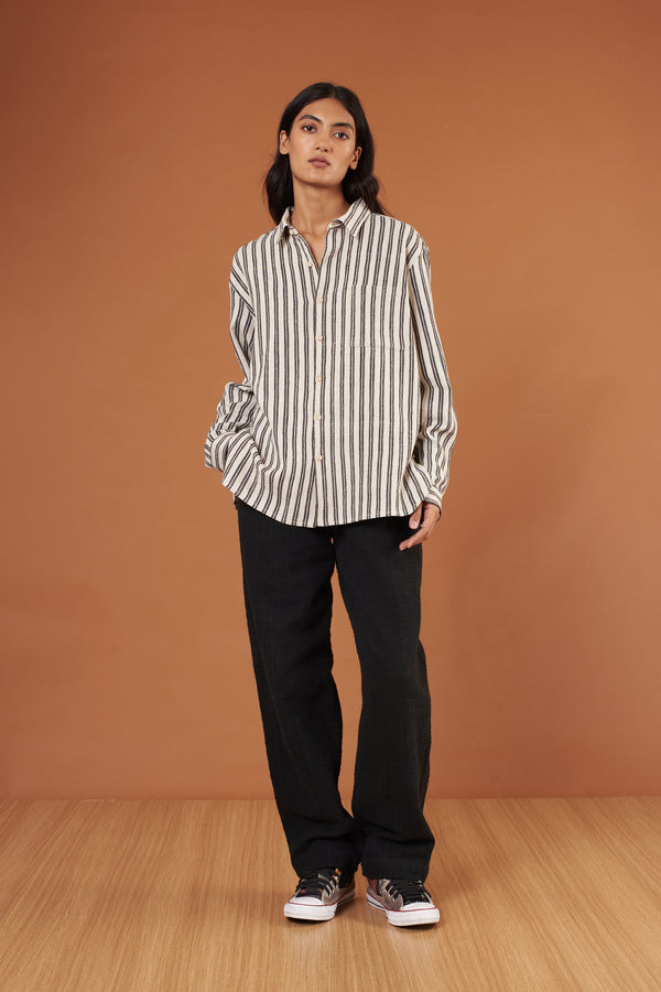 Basic Stripe Cotton Shirt