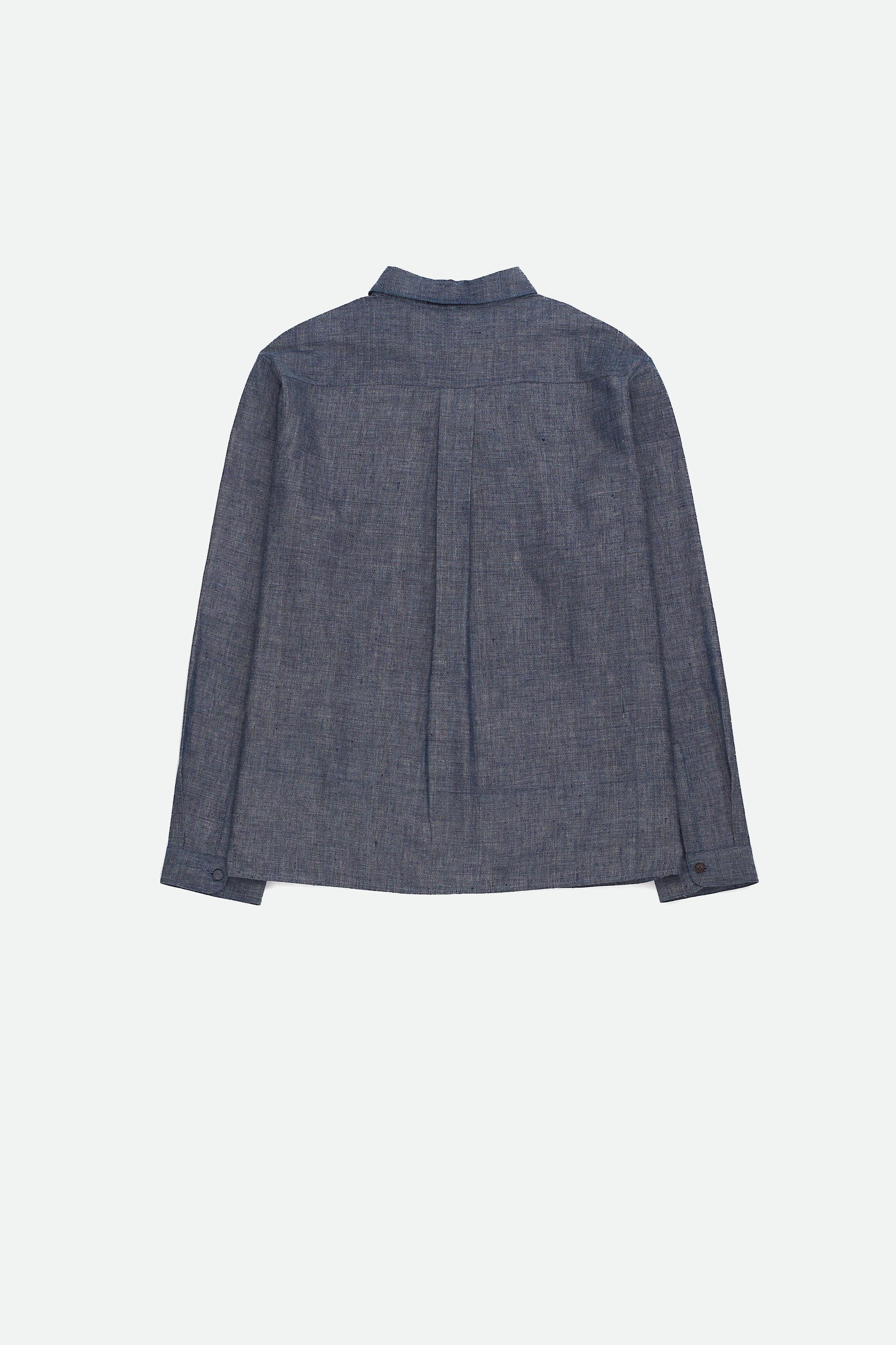 CHAMBRAY INDIGO COTTON UNISEX SHIRT