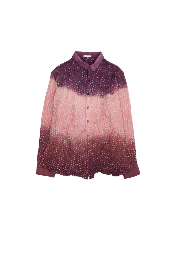 Multi Colour Bandhani Mulberry Silk Shirt