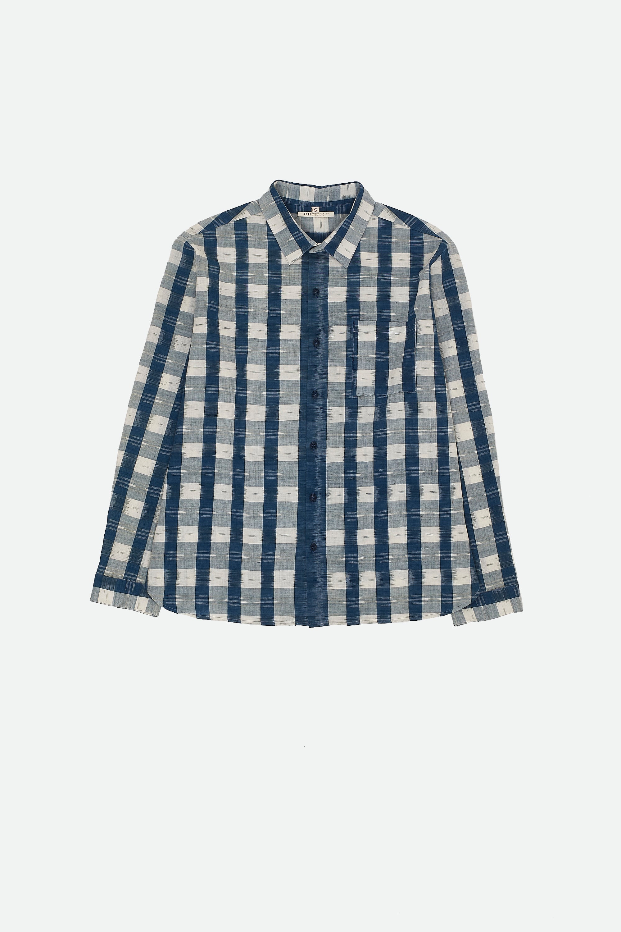 INDIGO STRIPES COTTON SHIRT