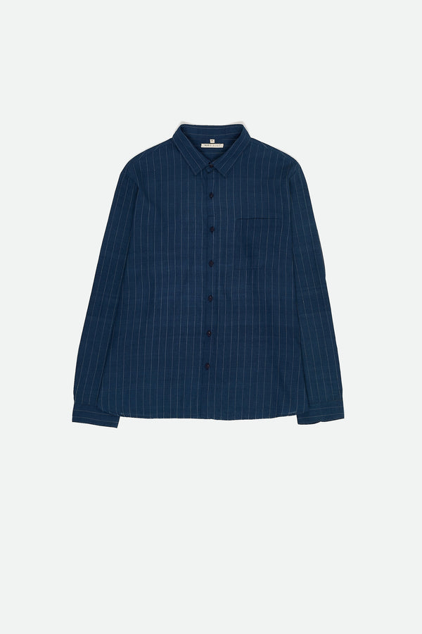 MEDIUM INDIGO COTTON UNISEX SHIRT