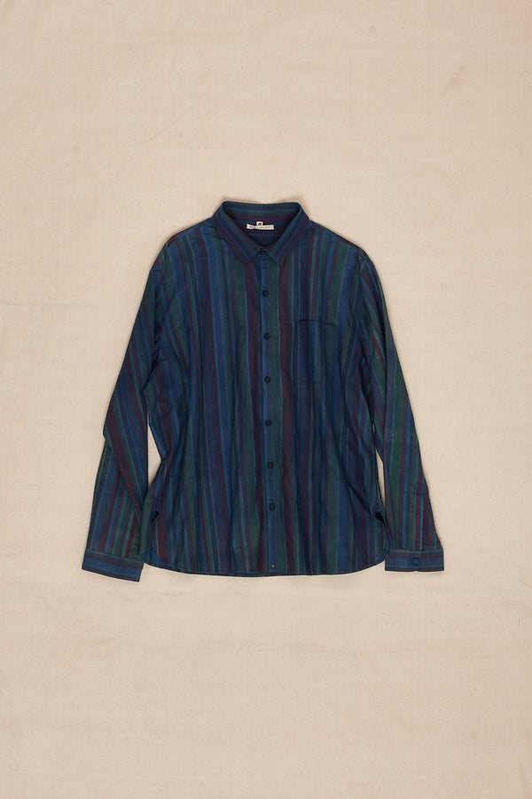 Screen printed Stripe Ungendered Silk Shirt