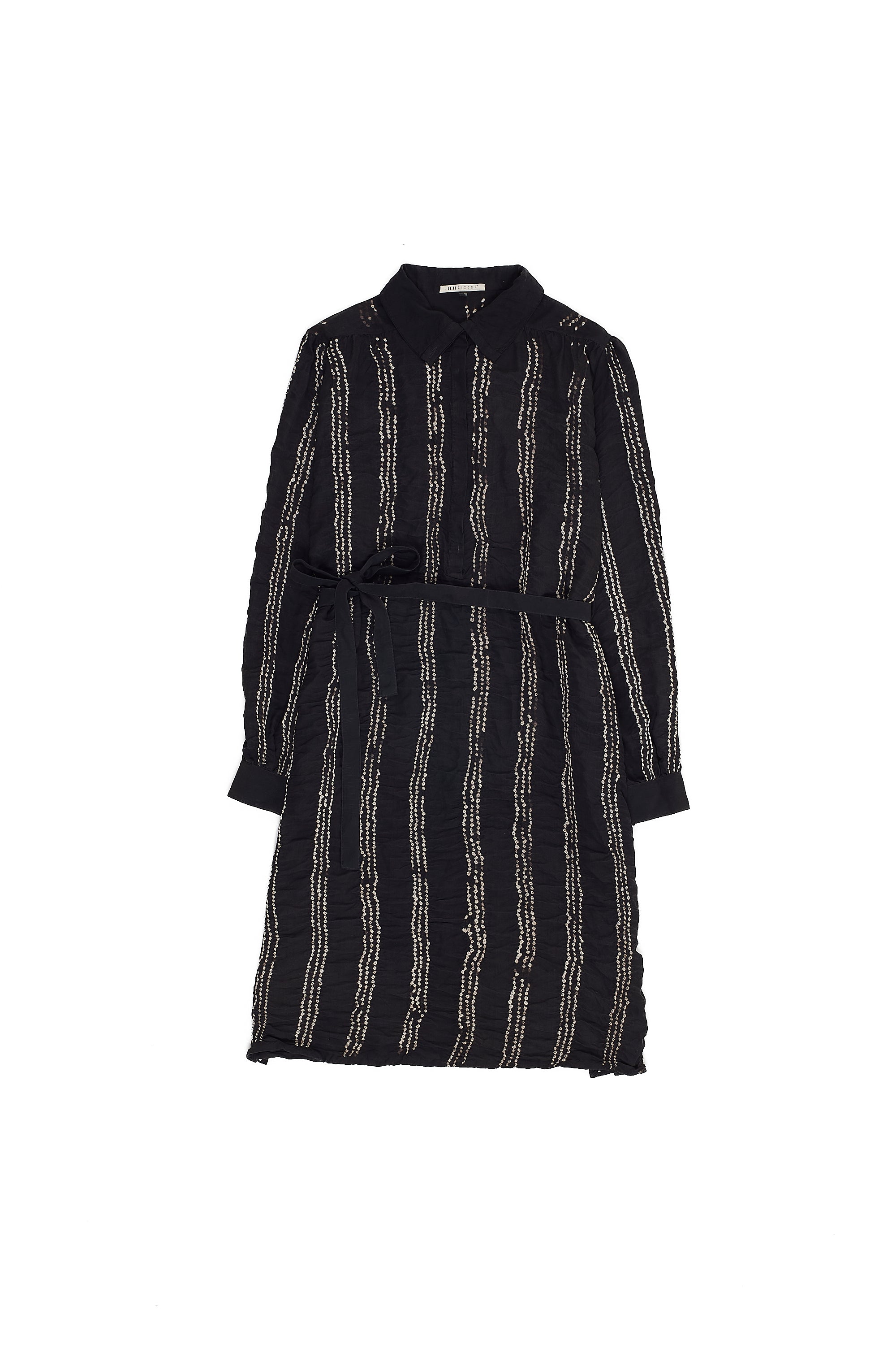 BLACK SILK BANDHANI WOMEN DRESS
