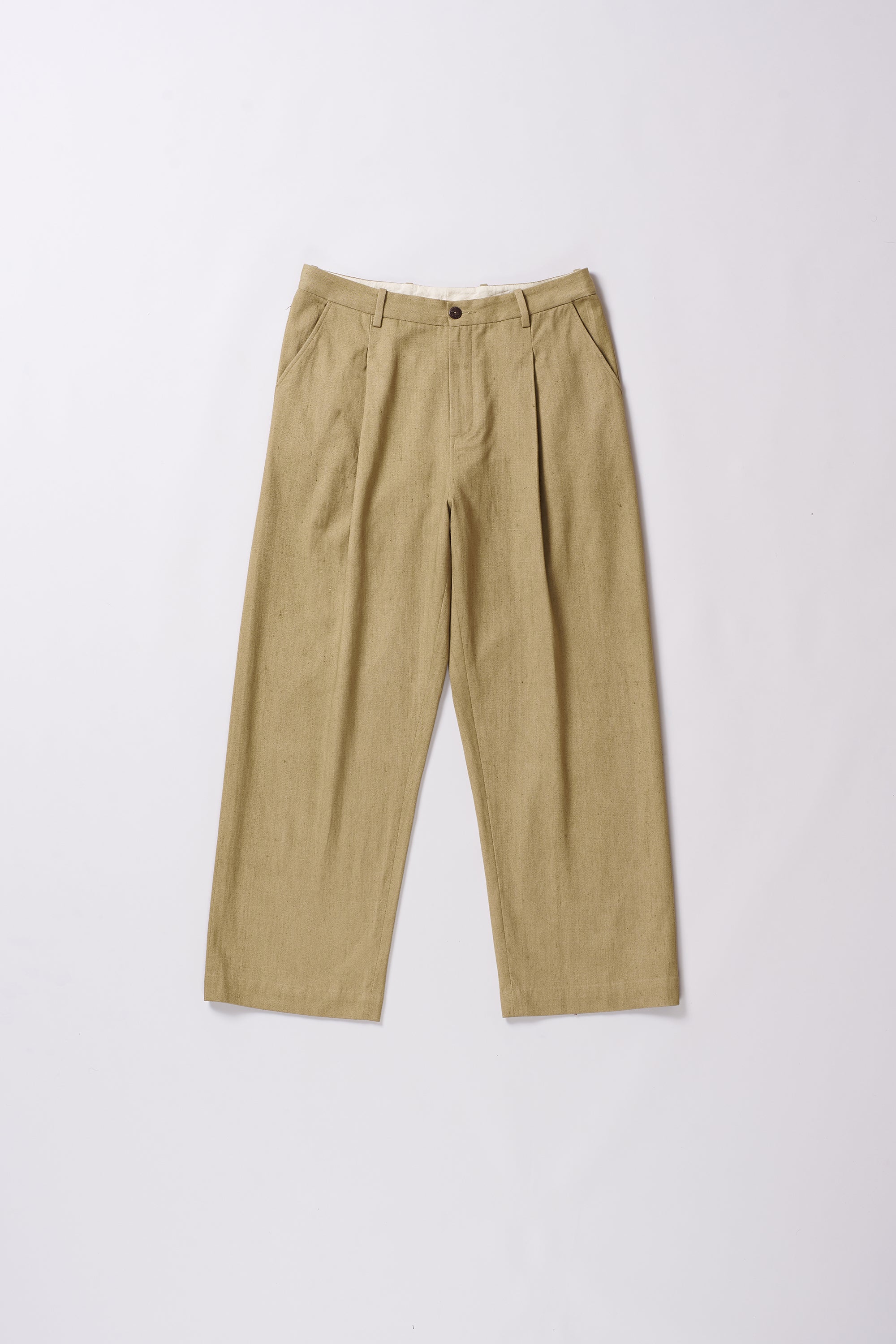ORGANIC COTTON HANDSPUN DENIM PANTS, FABRIC DYED IN NATURAL COLOR