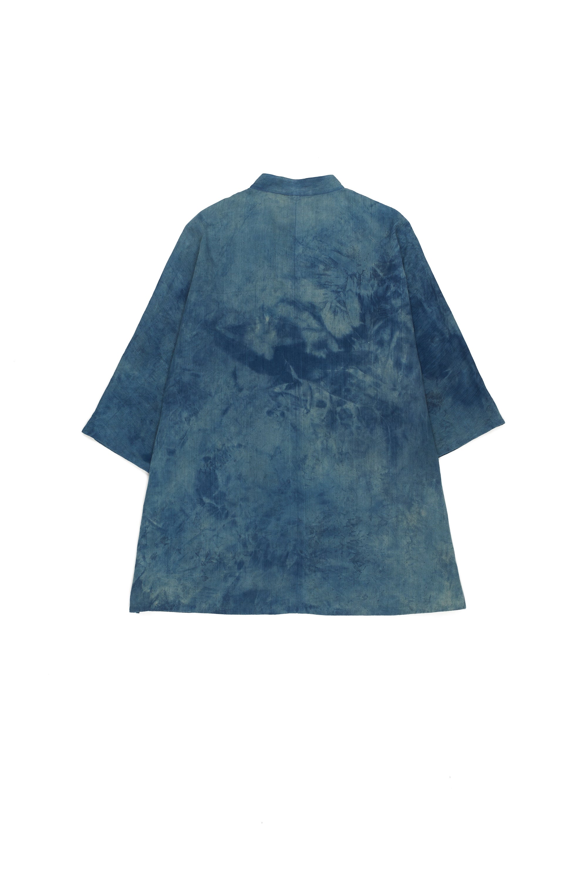 INDIGO-WASHED DEOXIDISED DENIM SUMMER SHIRT