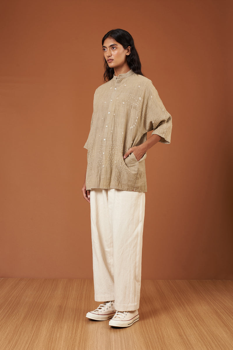 ORGANIC COTTON SHIRT WITH INDIGENOUS HAND TIE & DYE