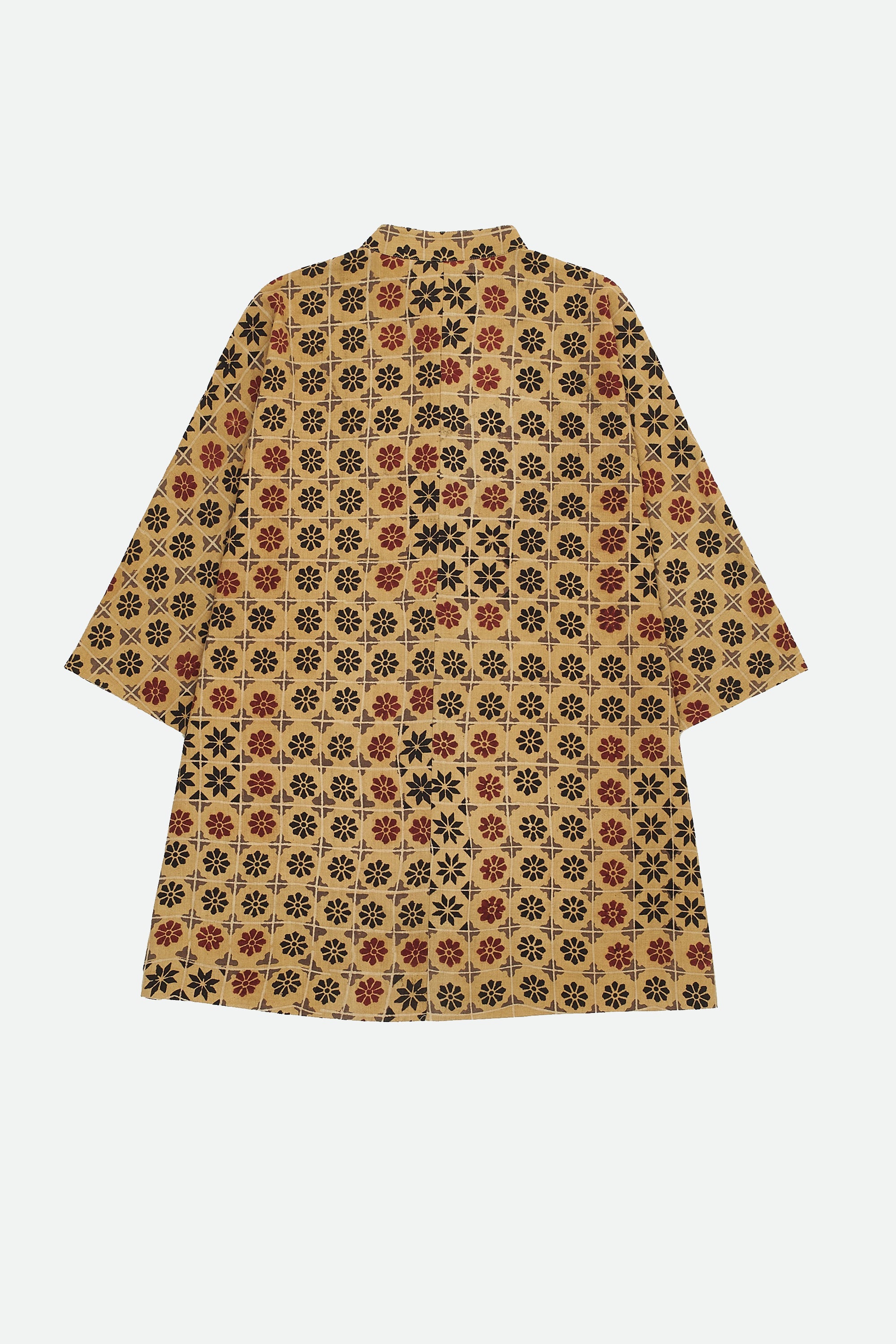 MULTI-COLOUR ATTHANGUDI TILE INSPIRED BLOCK PRINT COTTON SHIRT
