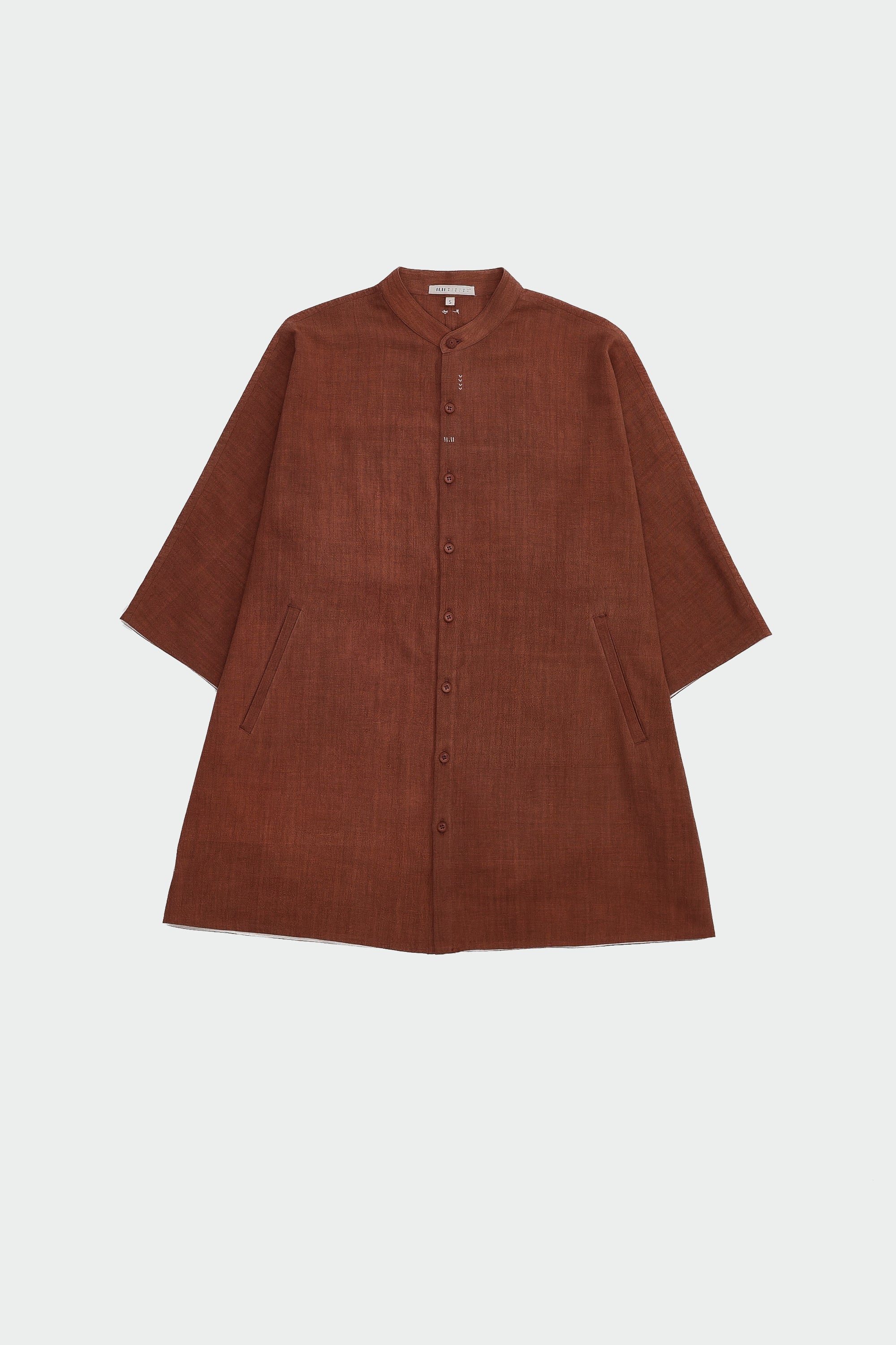 UNGENDERED COTTON SHIRT IN BRICK RED