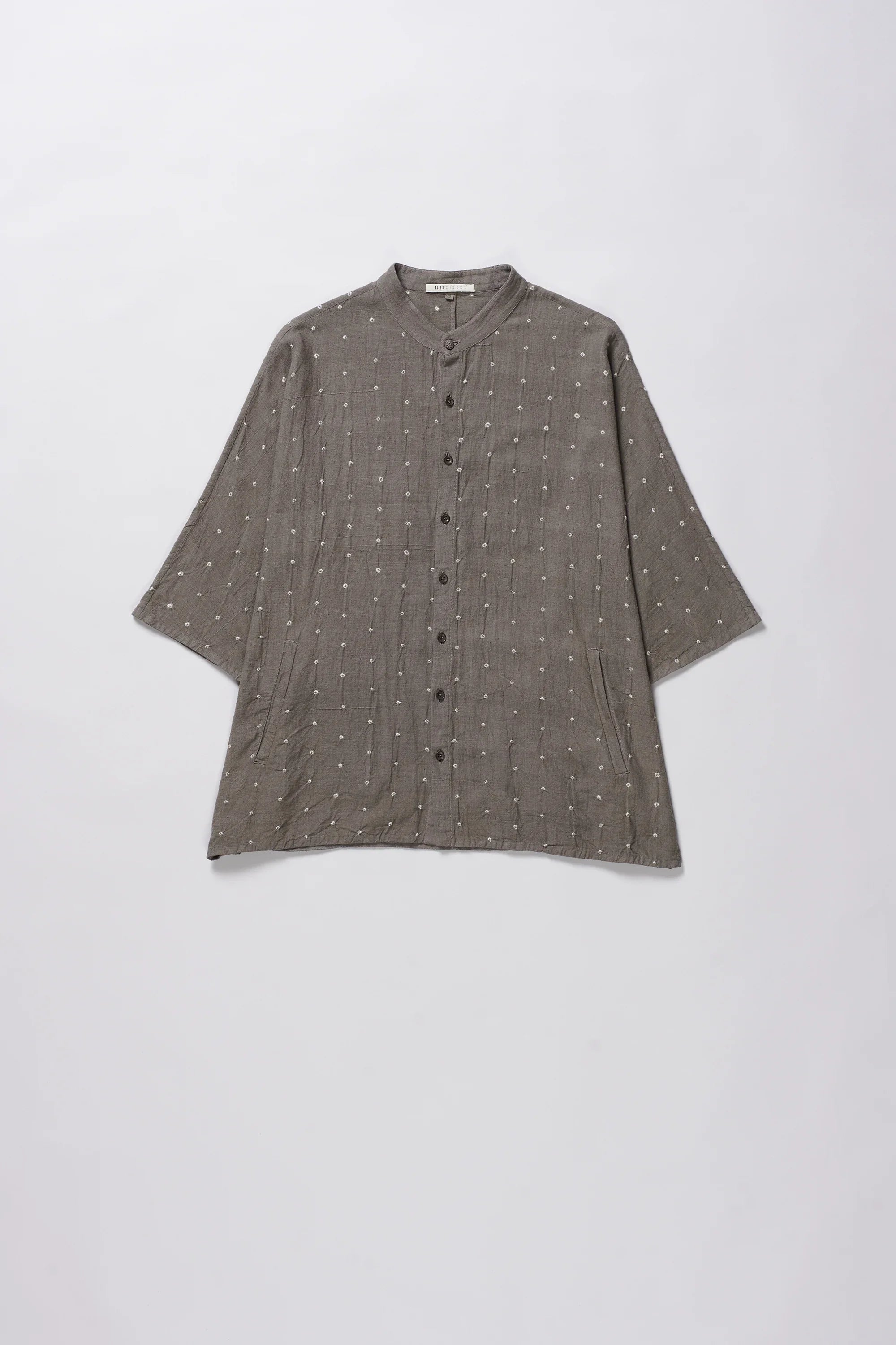 ASH GREY ORGANIC COTTON BANDHANI SHIRT
