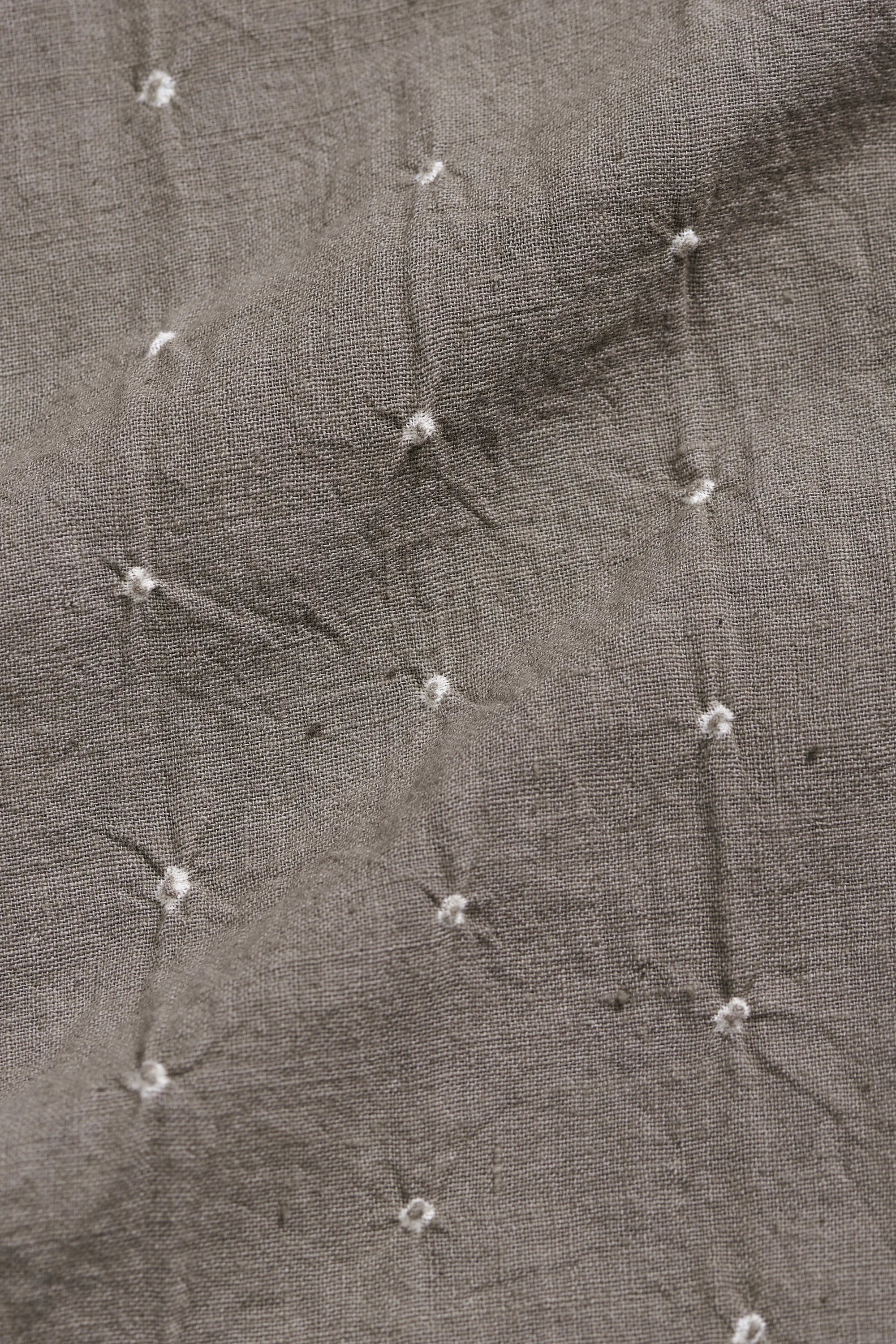 Organic Cotton Bandhani Shirt in Ash Grey