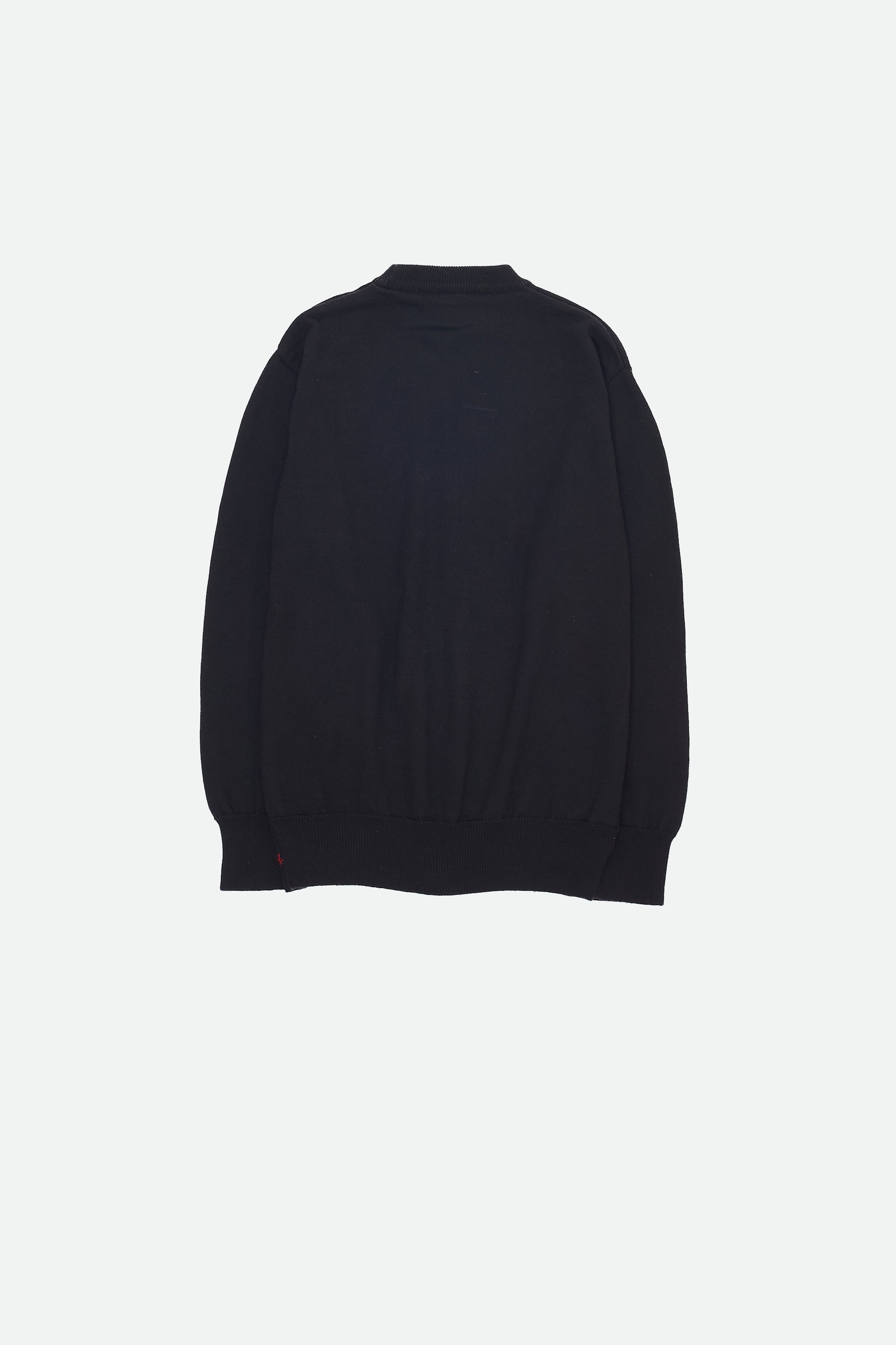 BLACK MERINO WOOL SWEATER