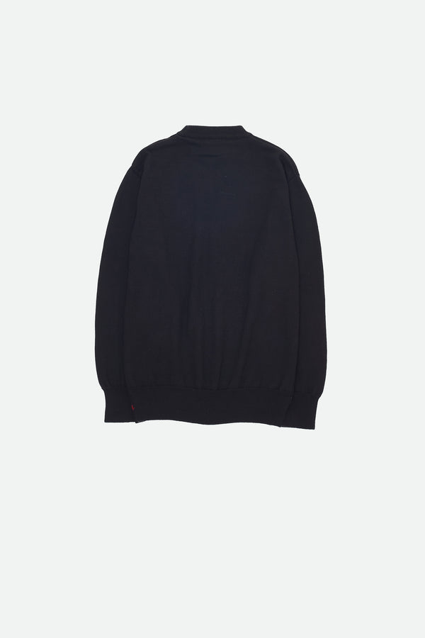 BLACK MERINO WOOL SWEATER