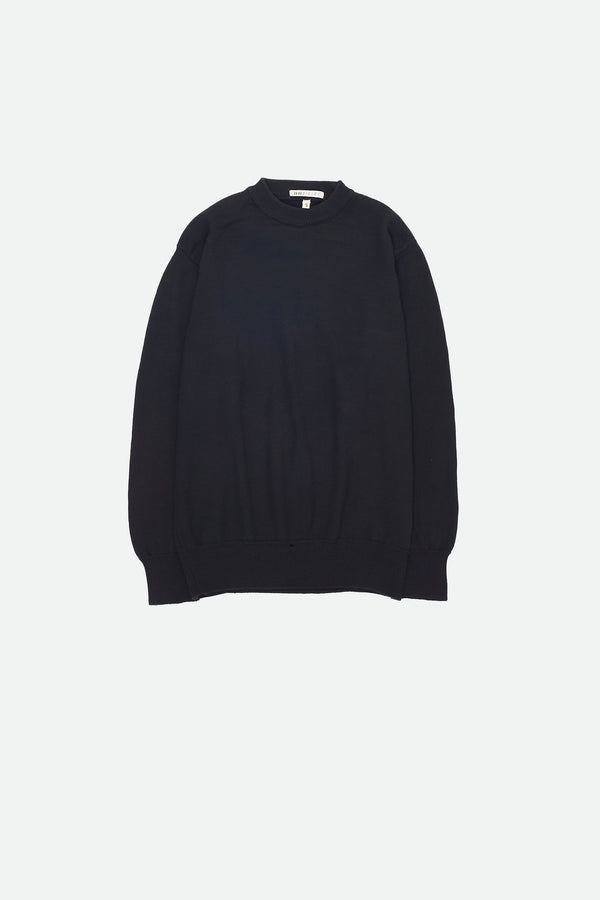 BLACK MERINO WOOL SWEATER