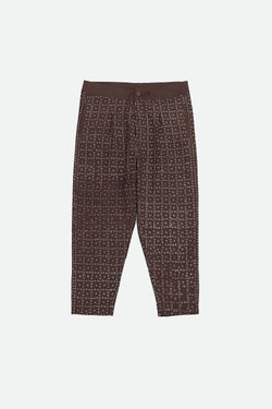 BURNT UMBER COTTON SILK BANDHANI PANT