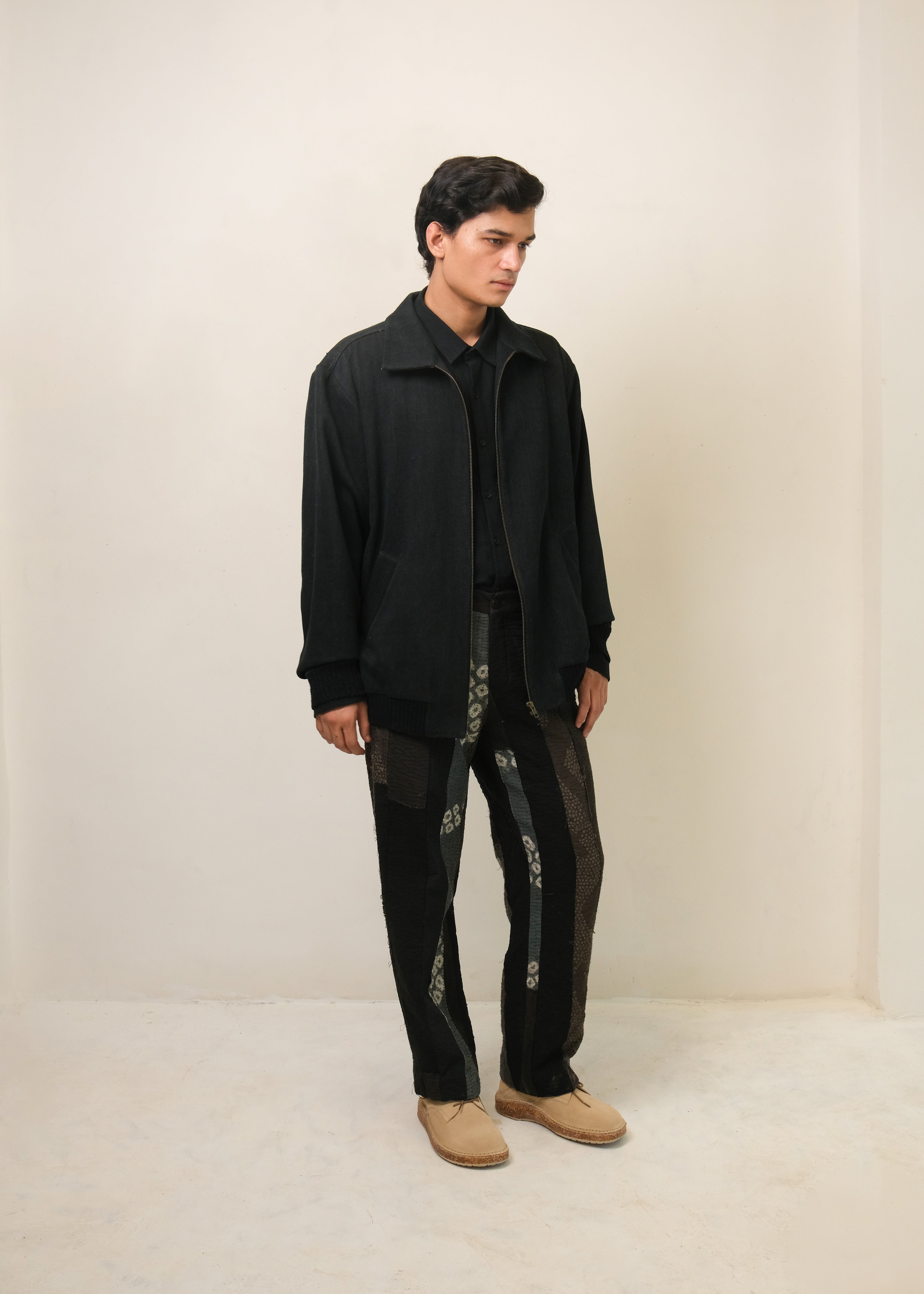 MIDNIGHT INDIGO BOMBER JACKET